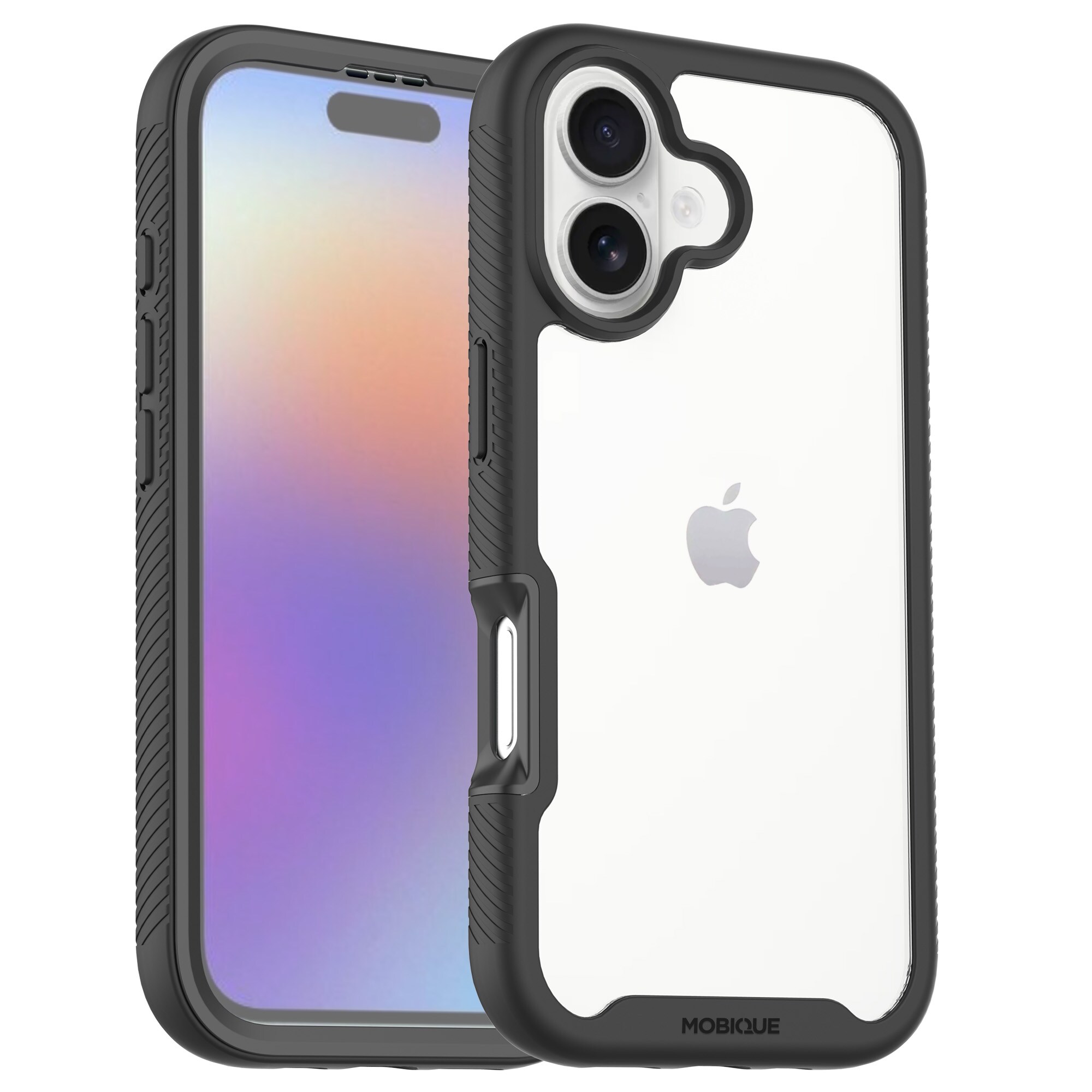 iPhone 17 Deksel Full Protection, Svart/gjennomsiktig