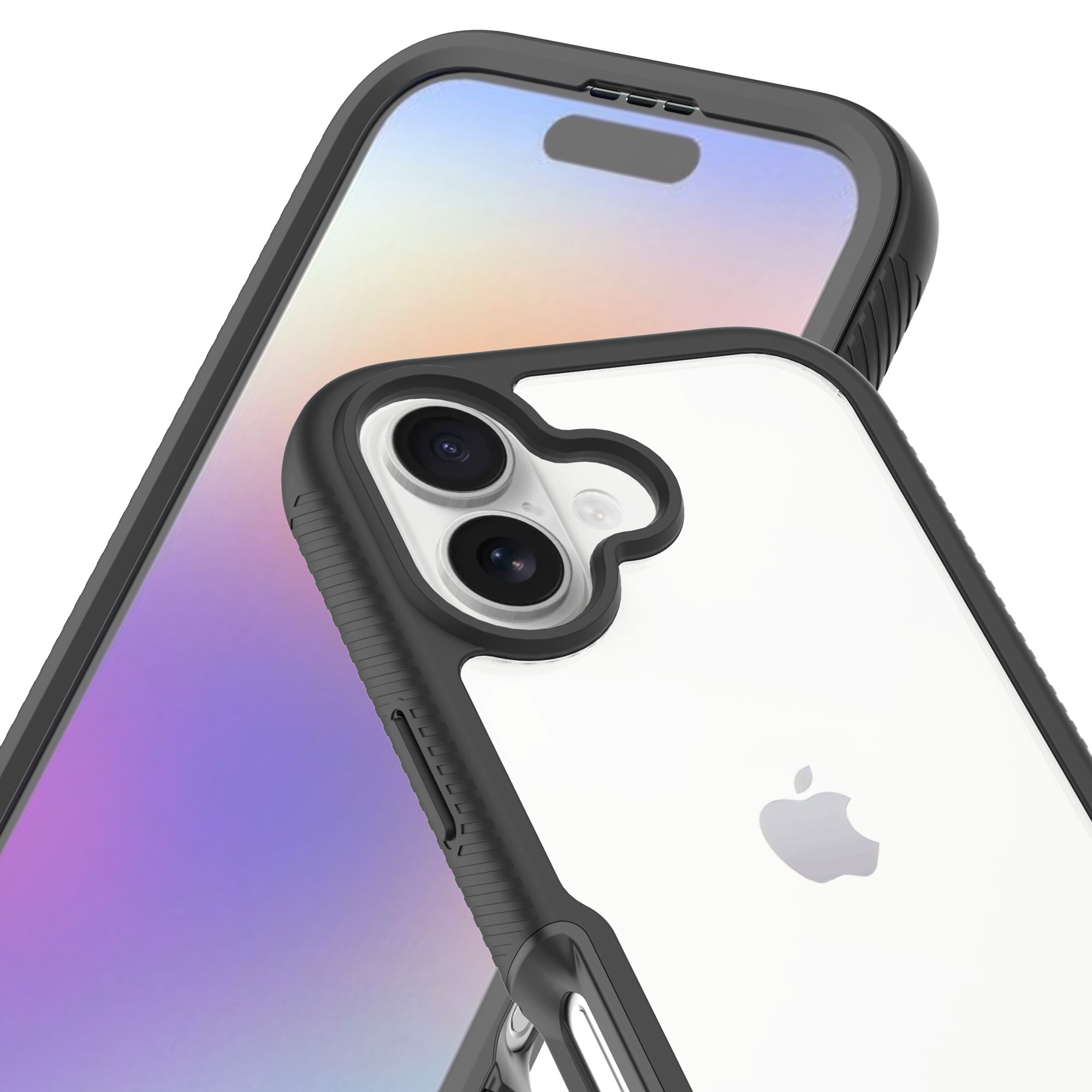 iPhone 17 Deksel Full Protection, Svart/gjennomsiktig