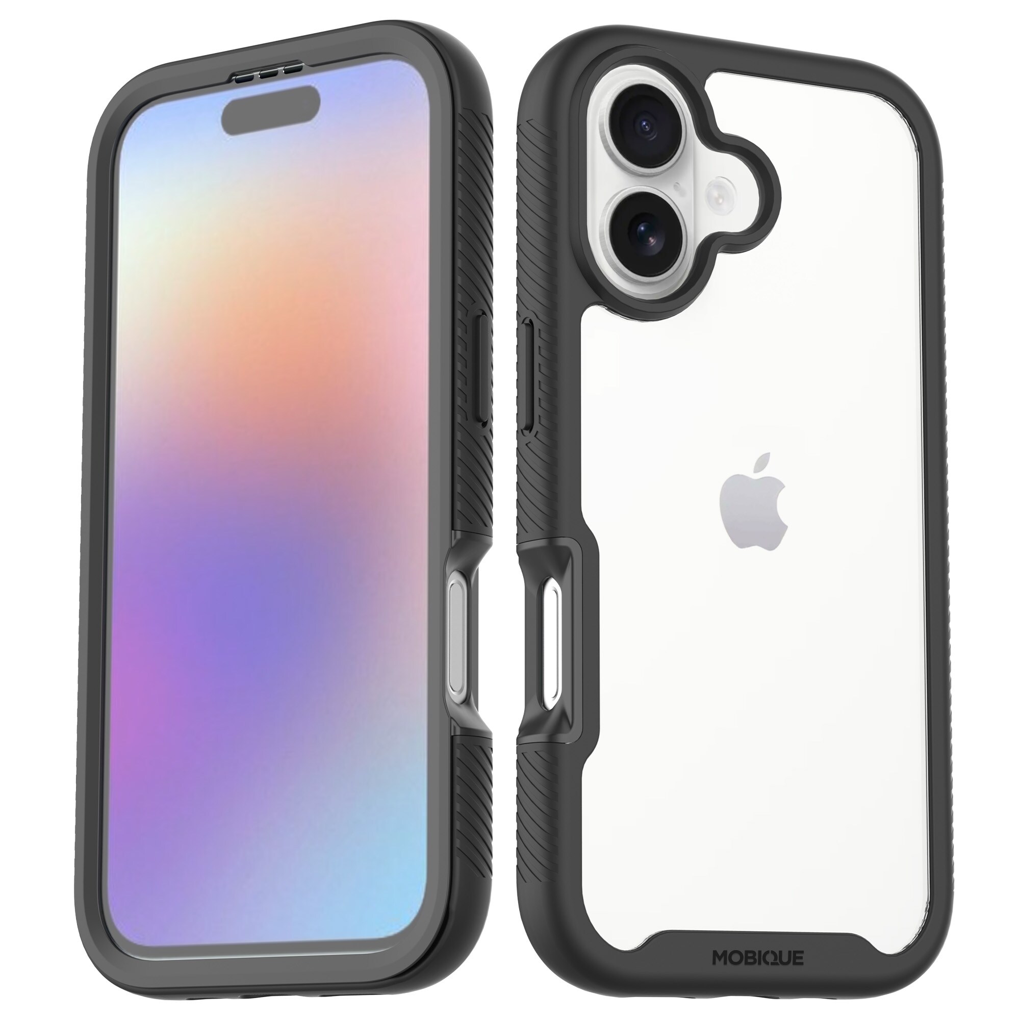 iPhone 17 Deksel Full Protection, Svart/gjennomsiktig