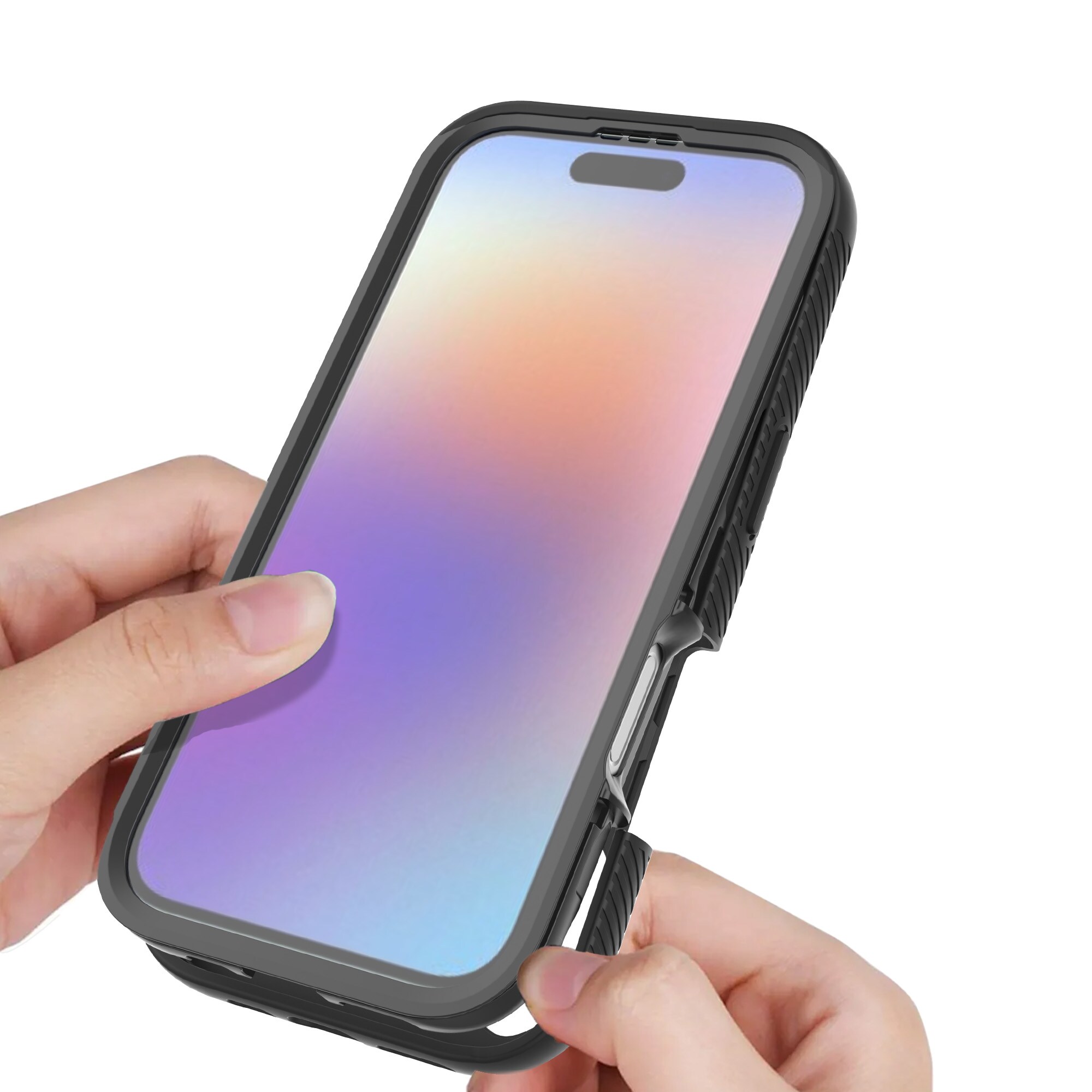 iPhone 17 Deksel Full Protection, Svart/gjennomsiktig