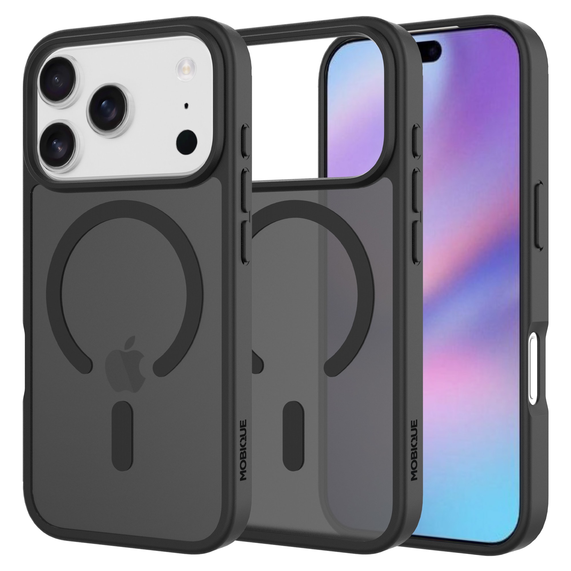 iPhone 17 Pro Max Hybrid-deksel Magnetisk, Frosted Black