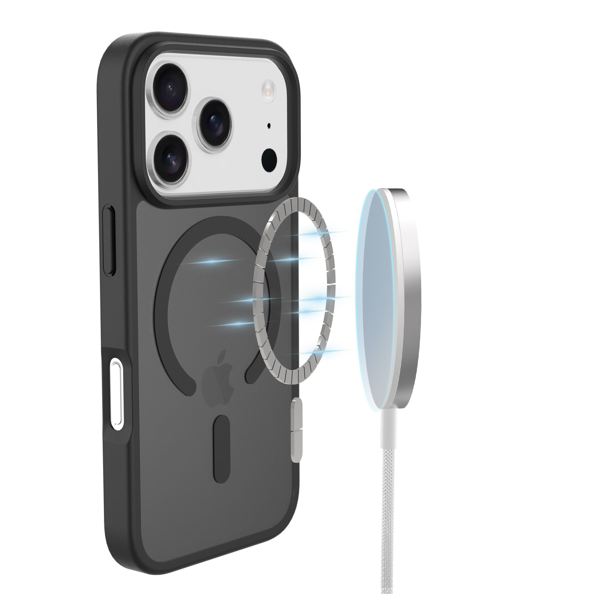 iPhone 17 Pro Hybrid-deksel Magnetisk, Frosted Black