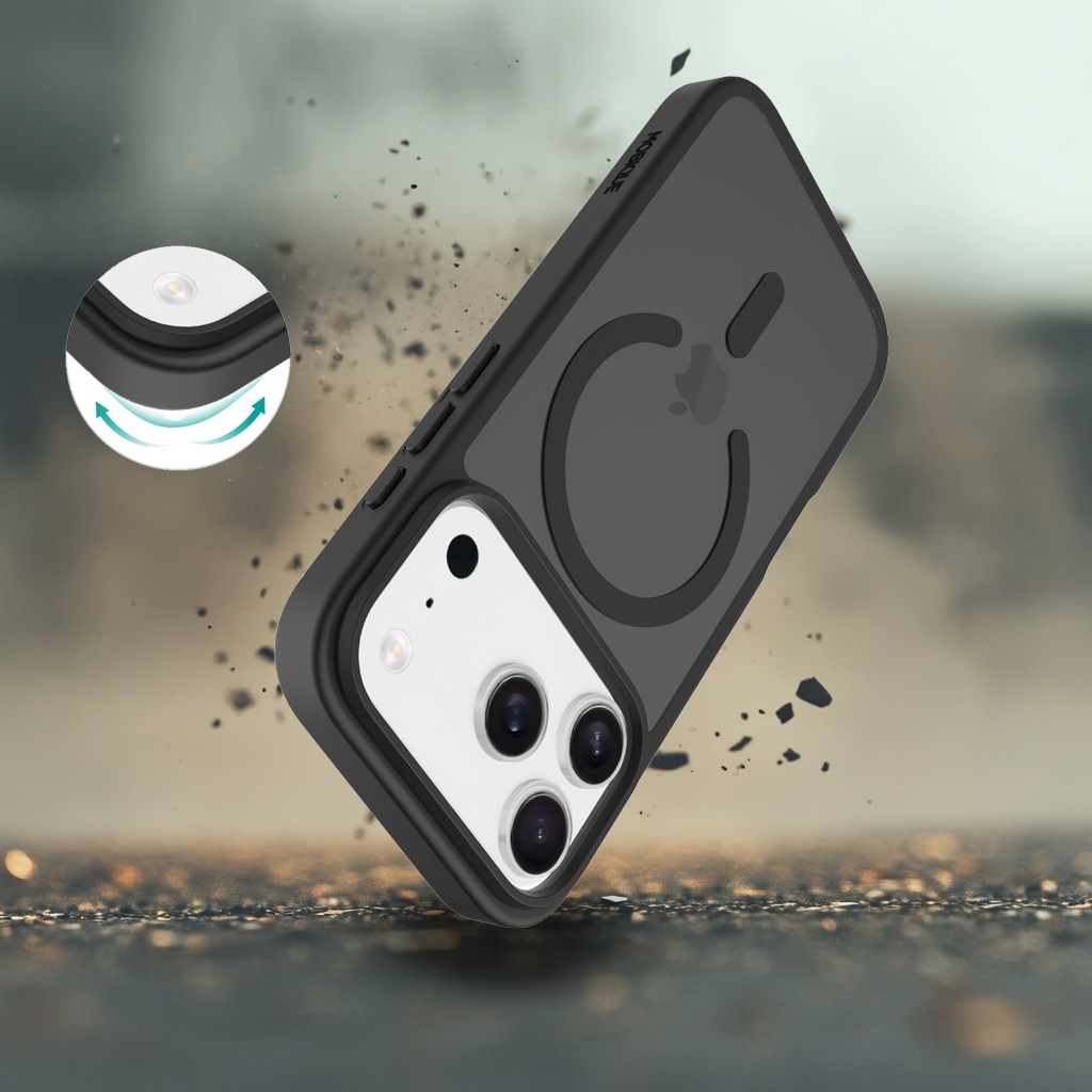 iPhone 17 Pro Hybrid-deksel Magnetisk, Frosted Black