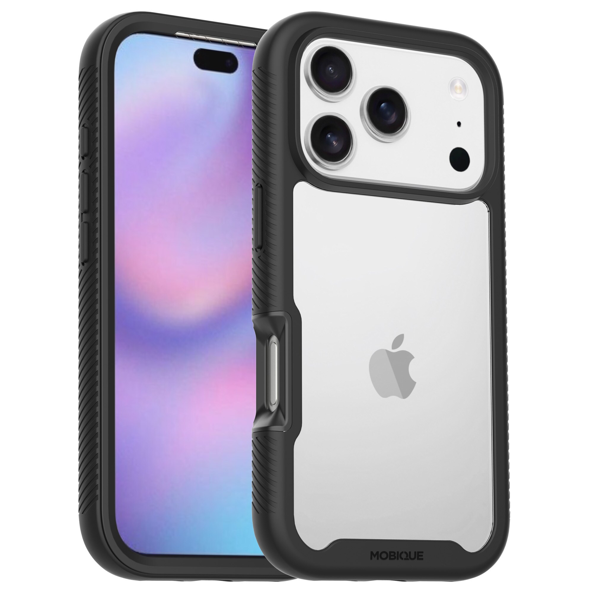 iPhone 17 Pro Max Deksel Full Protection, Svart/gjennomsiktig