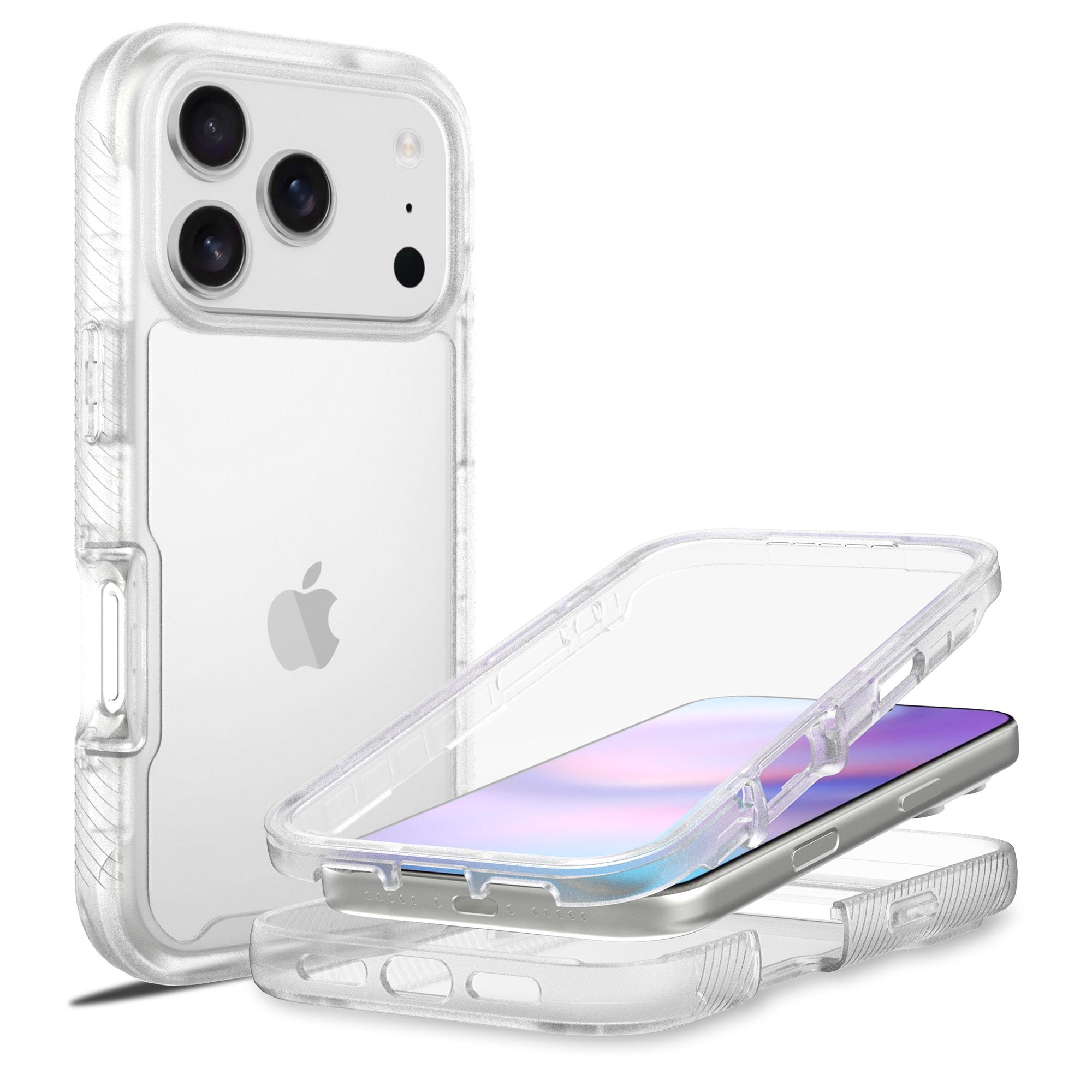 iPhone 17 Pro Max Deksel Full Protection, Gjennomsiktig