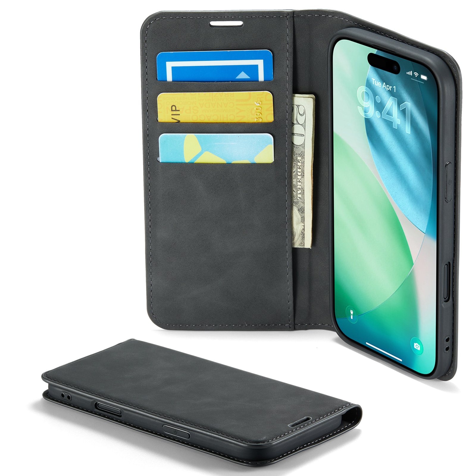 iPhone Air Slankt etui med kortlomme, Svart
