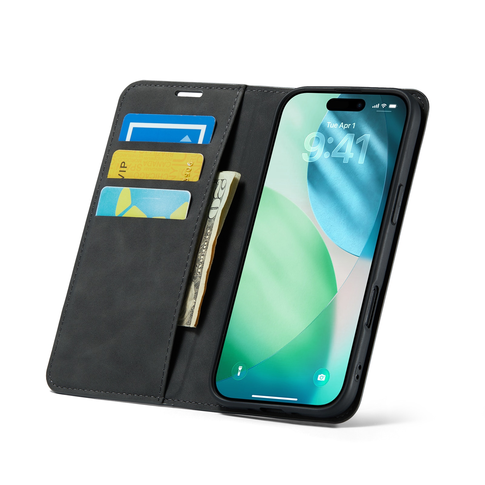 iPhone Air Slankt etui med kortlomme, Svart