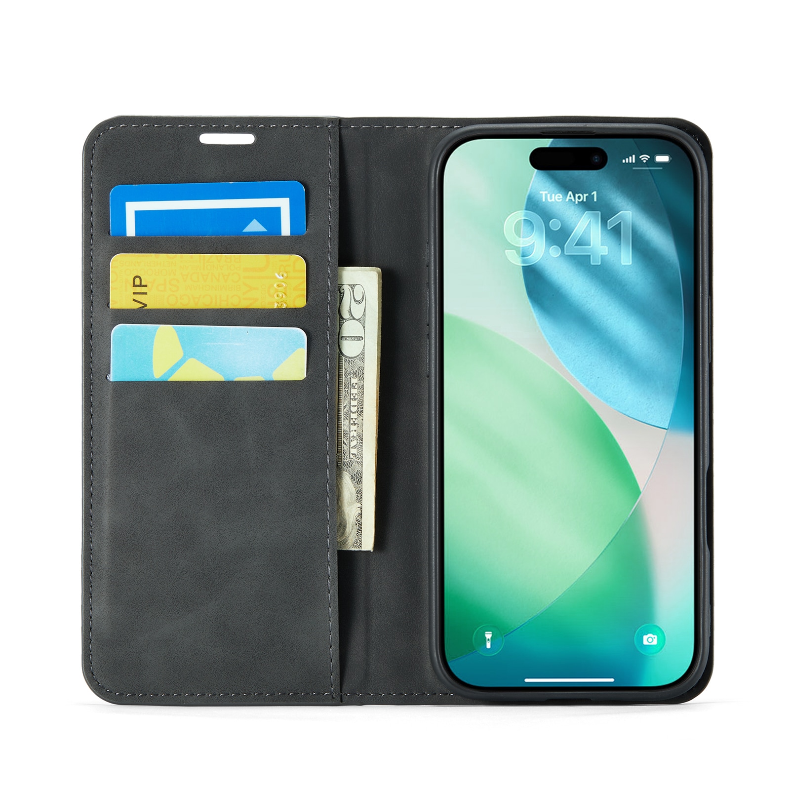 iPhone Air Slankt etui med kortlomme, Svart