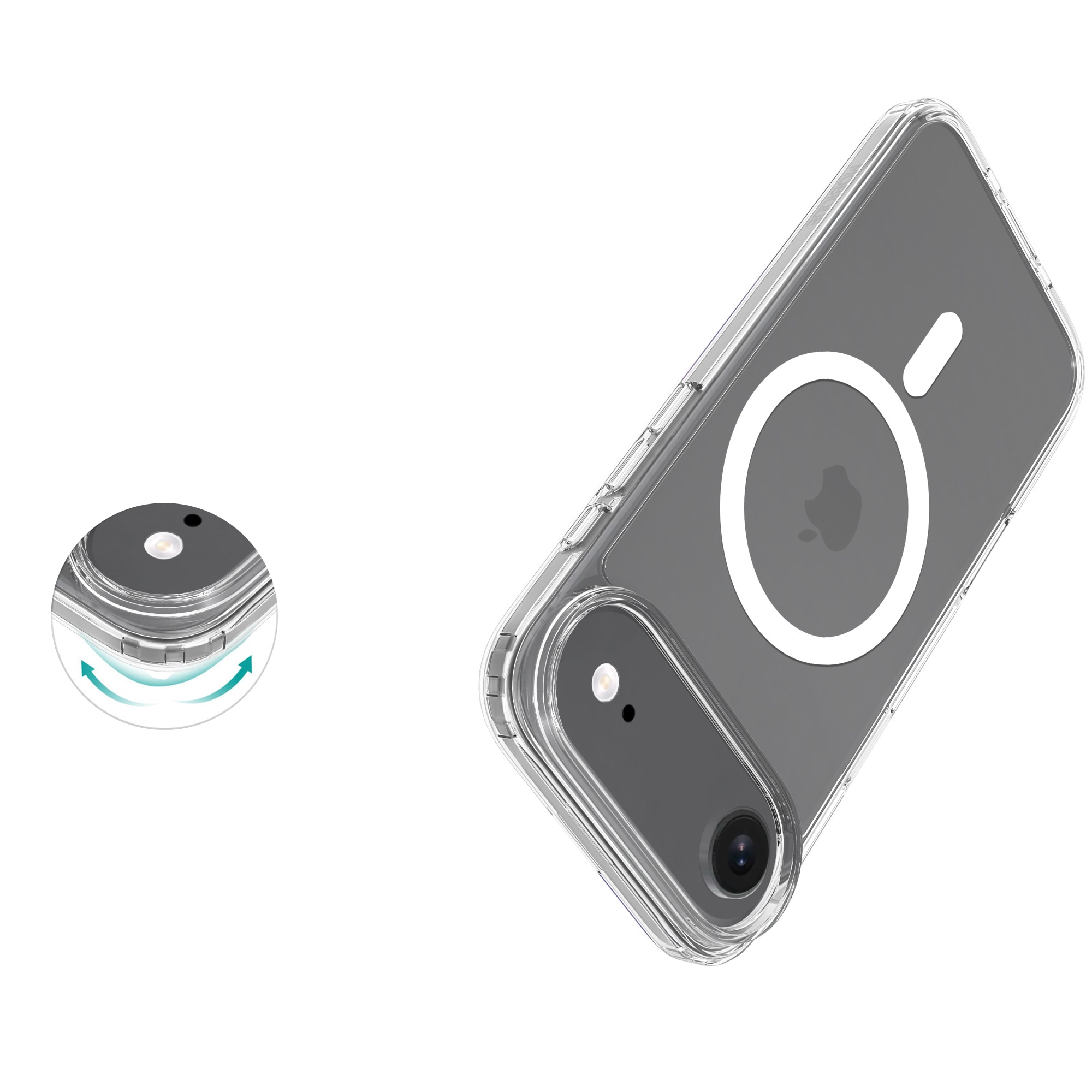 iPhone 17 Air MagSafe Hybrid-deksel, Gjennomsiktig