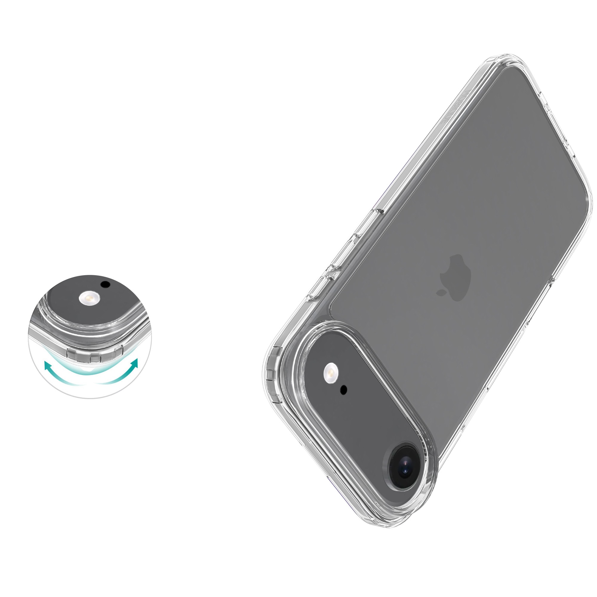 iPhone 17 Air Crystal Hybrid-deksel, Gjennomsiktig