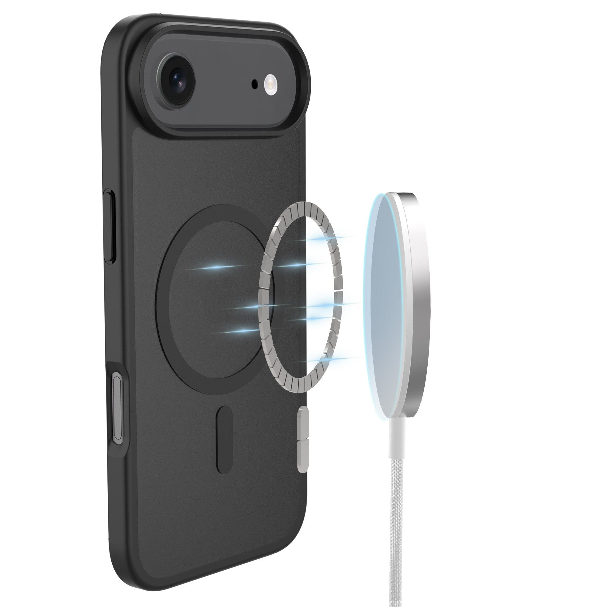 iPhone Air Hybrid-deksel Magnetisk, Frosted Black