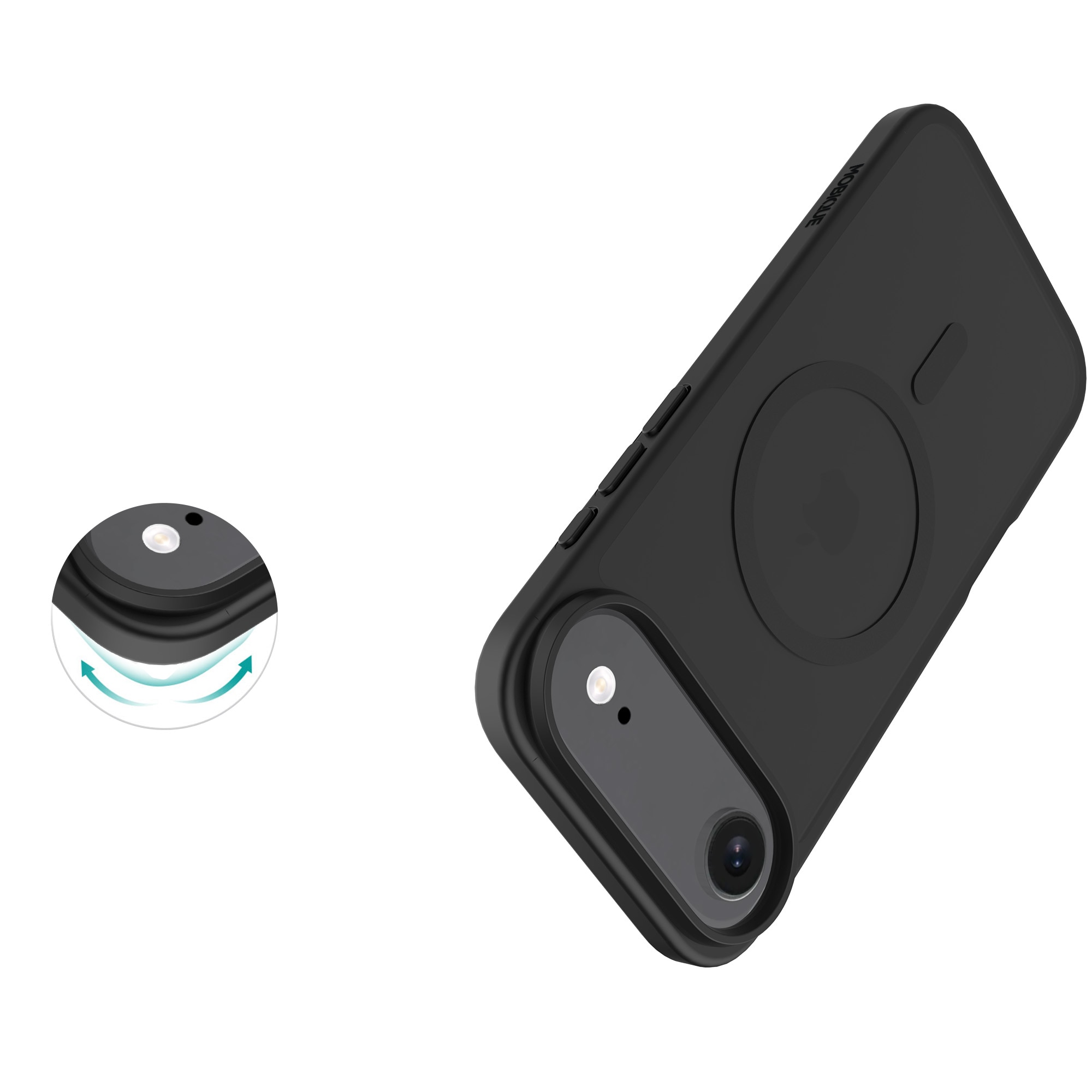 iPhone Air Hybrid-deksel Magnetisk, Frosted Black