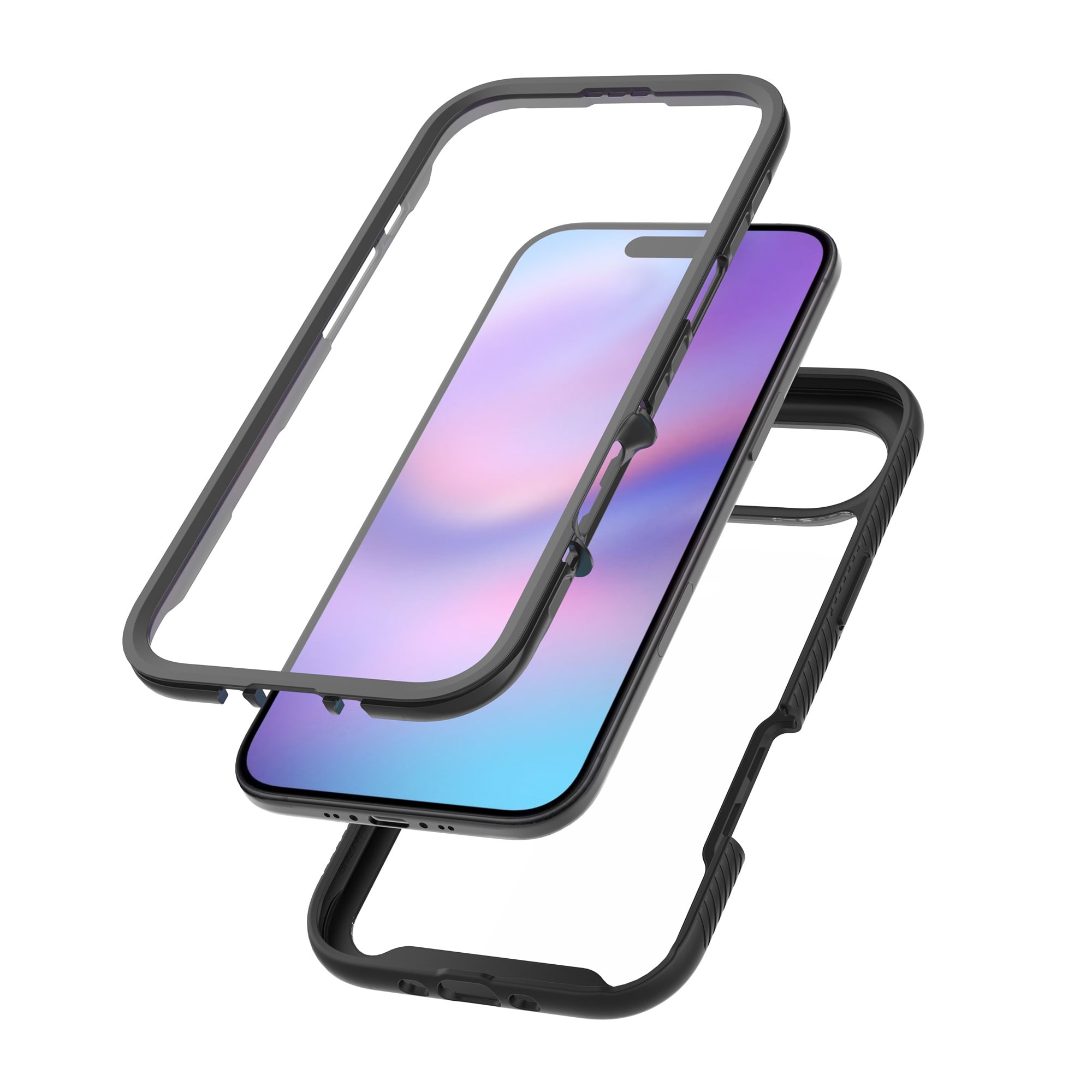 iPhone 17 Air Deksel Full Protection, Svart/gjennomsiktig