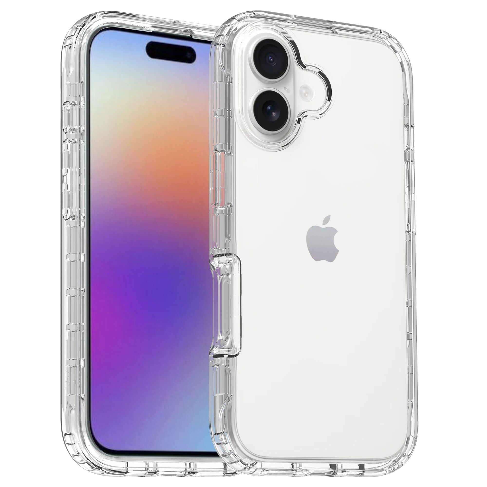 iPhone 17 Mobildeksel med beskyttelsesramme, Gjennomsiktig