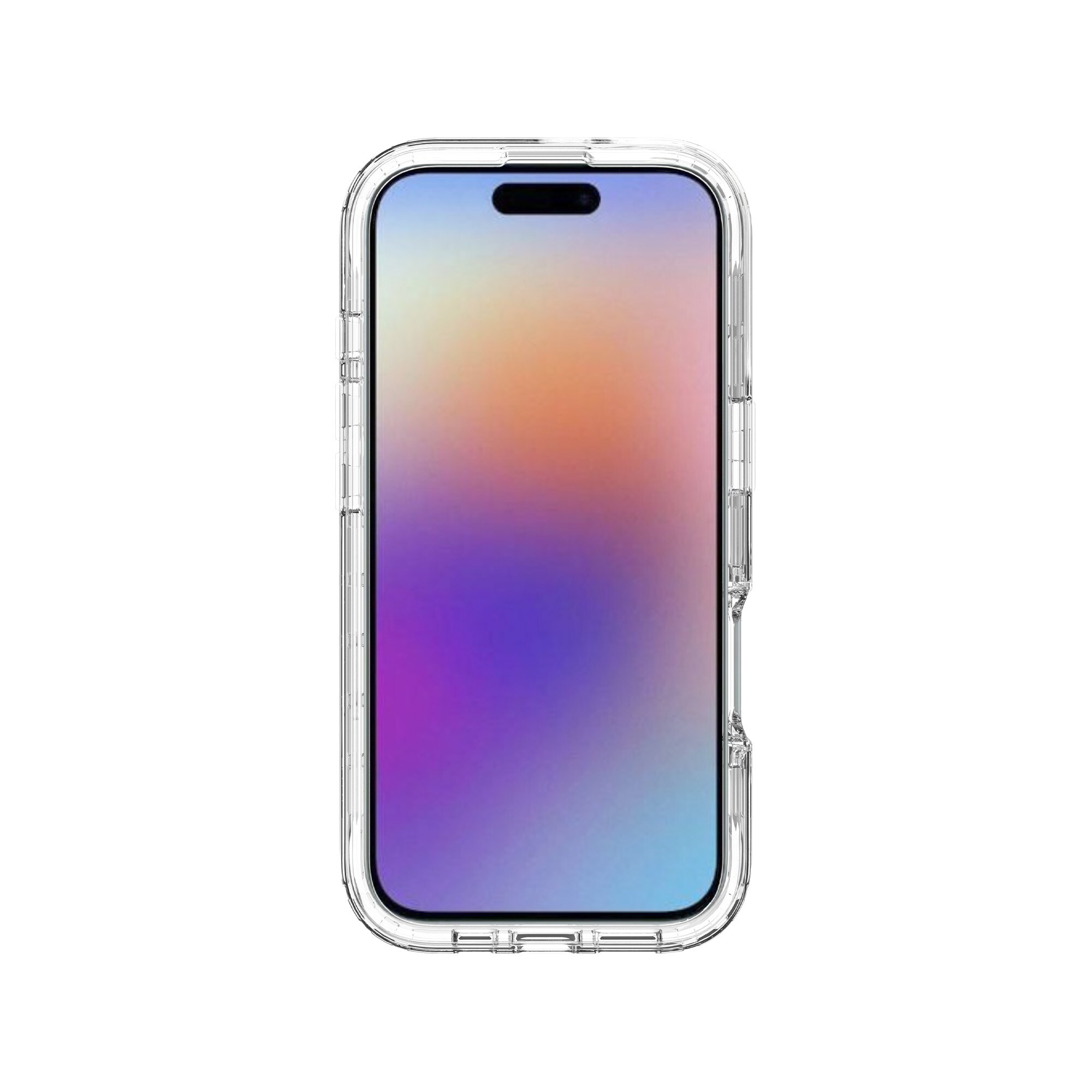 iPhone 17 Mobildeksel med beskyttelsesramme, Gjennomsiktig