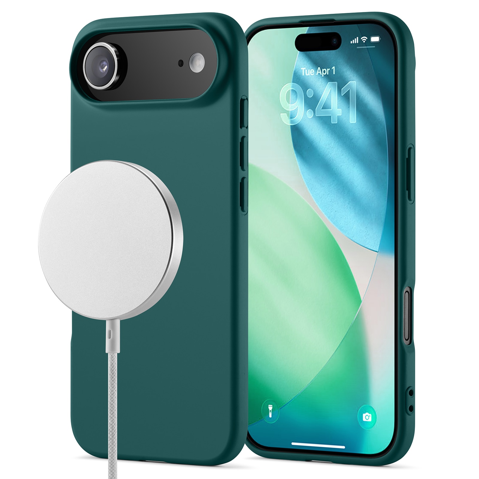 iPhone 17 Air MagSafe Deksel, Mørk grønn