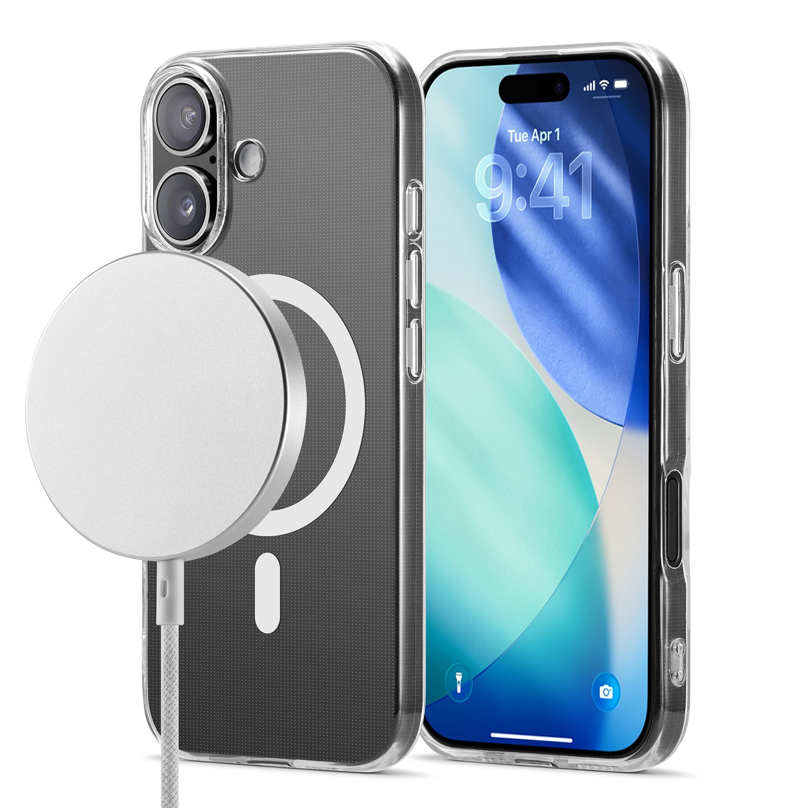 iPhone 17 MagSafe-deksel i TPU, Gjennomsiktig