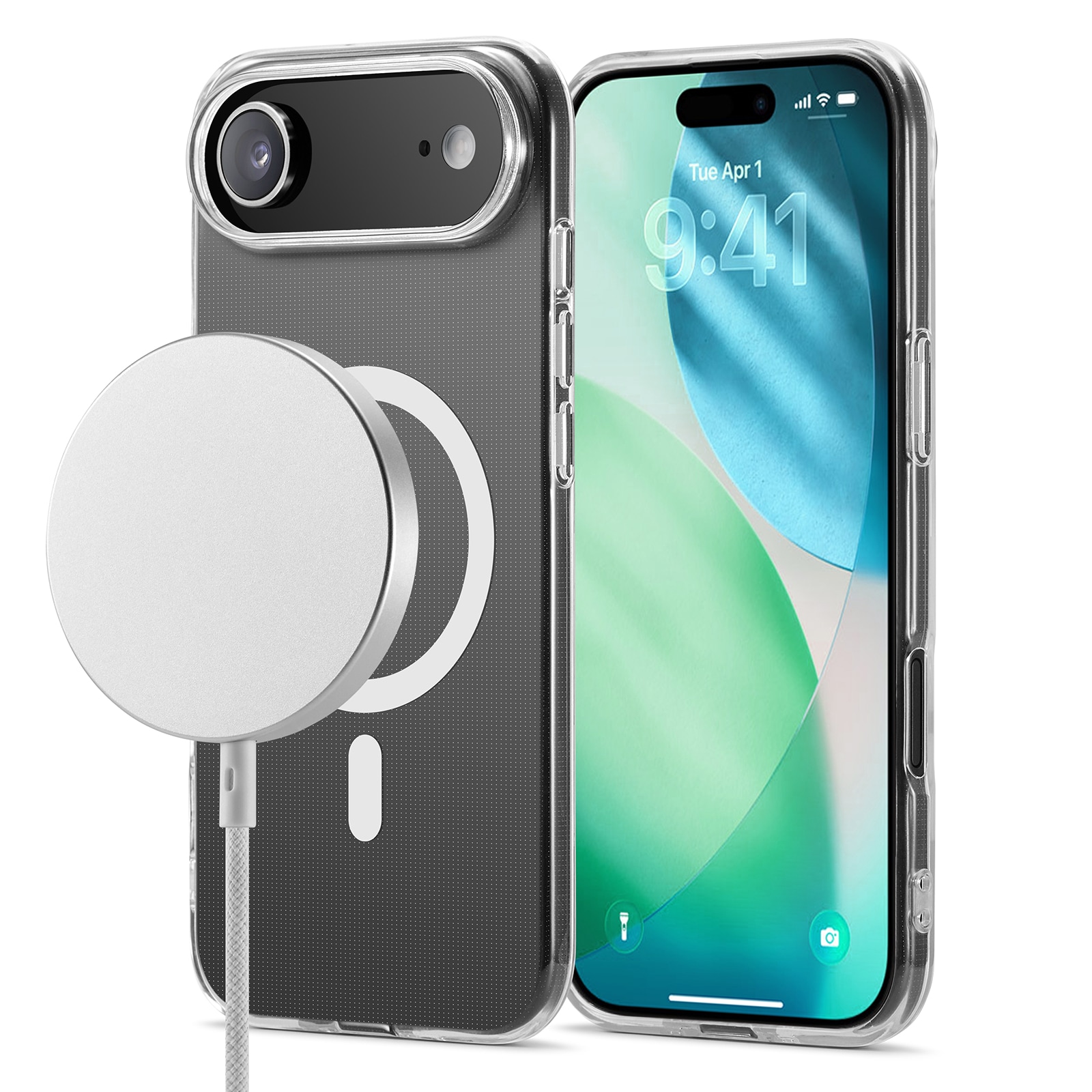 iPhone 17 Air MagSafe-deksel i TPU, Gjennomsiktig