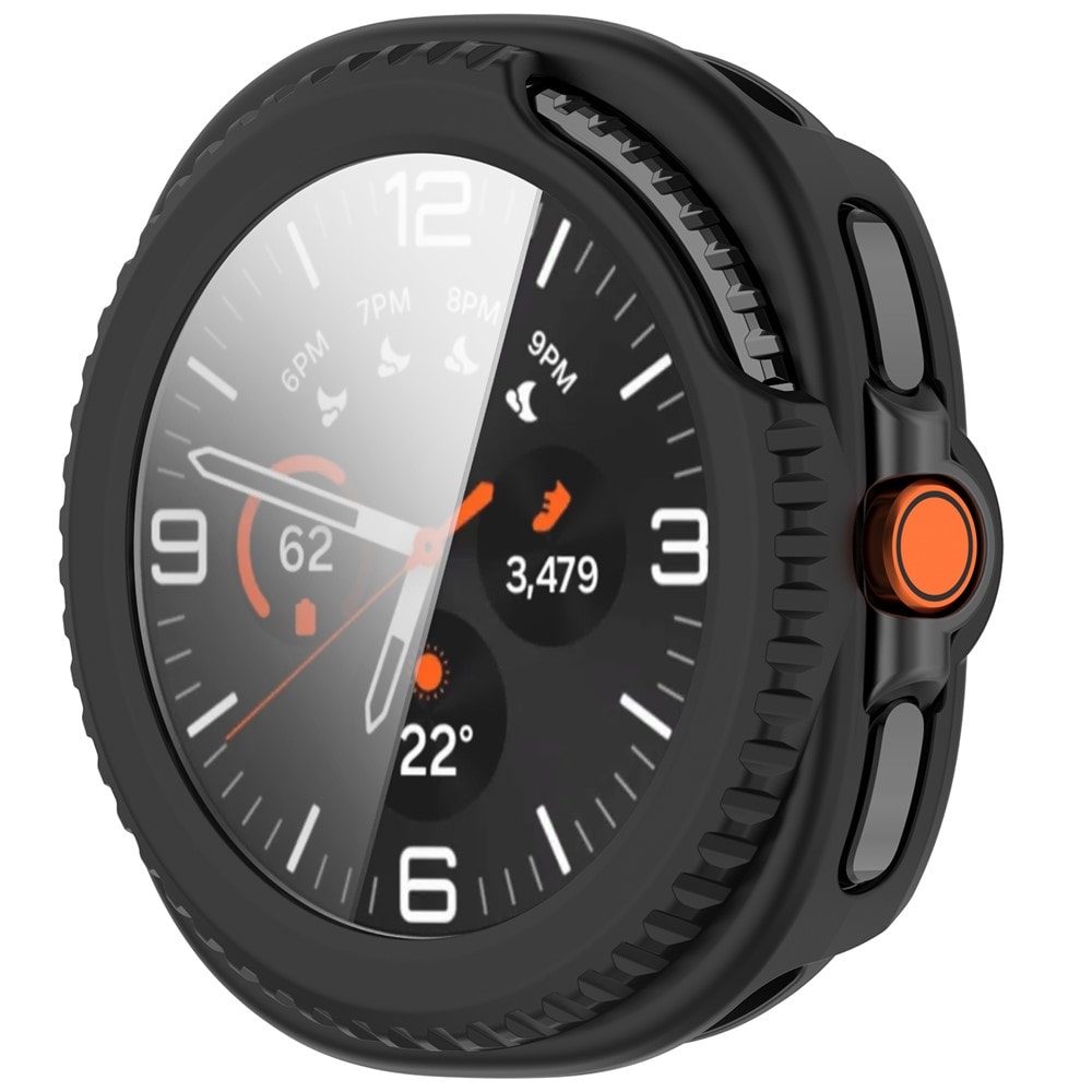 Samsung Galaxy Watch 8 Classic Heldekkende deksel med skjermbeskytter, Svart
