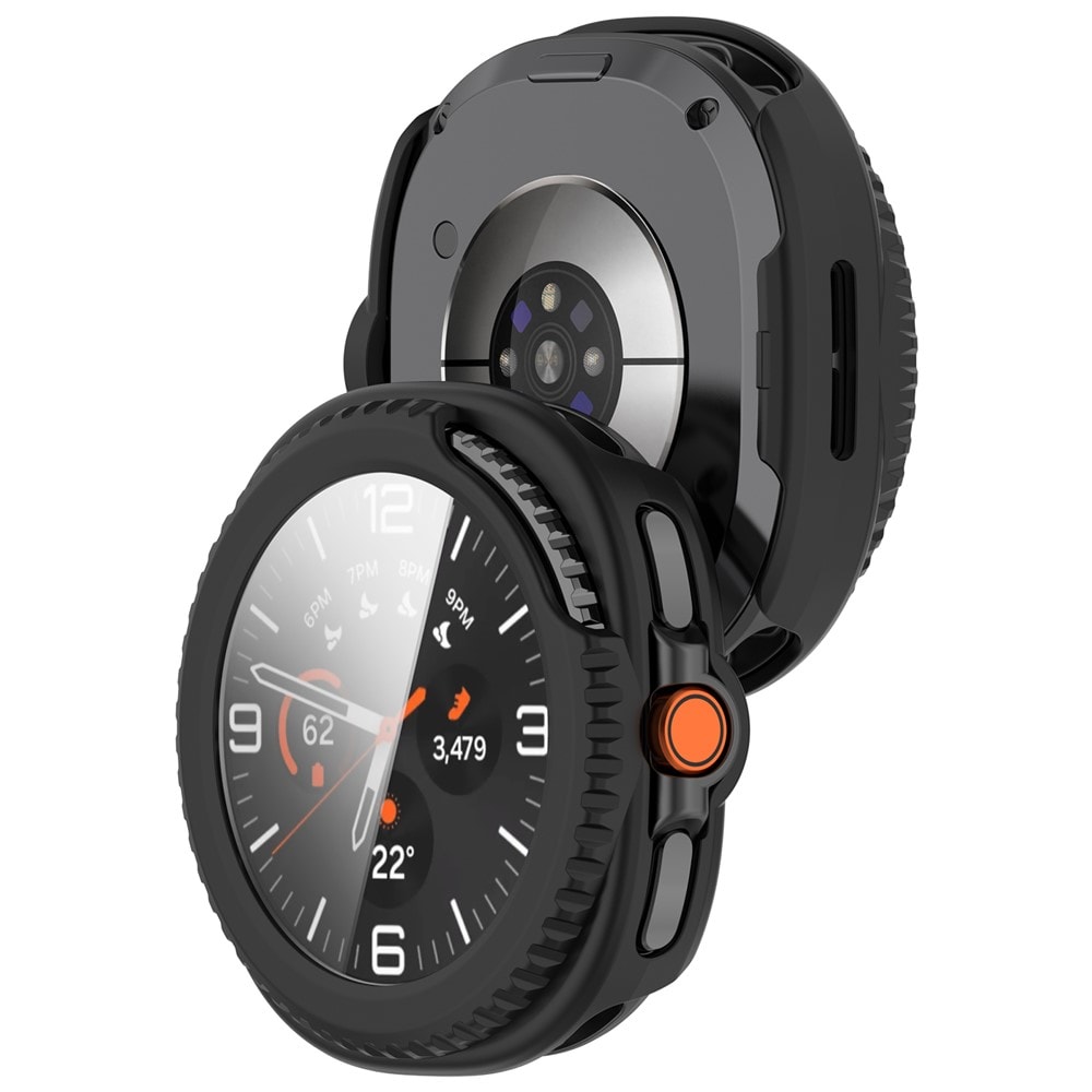 Samsung Galaxy Watch 8 Classic Heldekkende deksel med skjermbeskytter, Svart