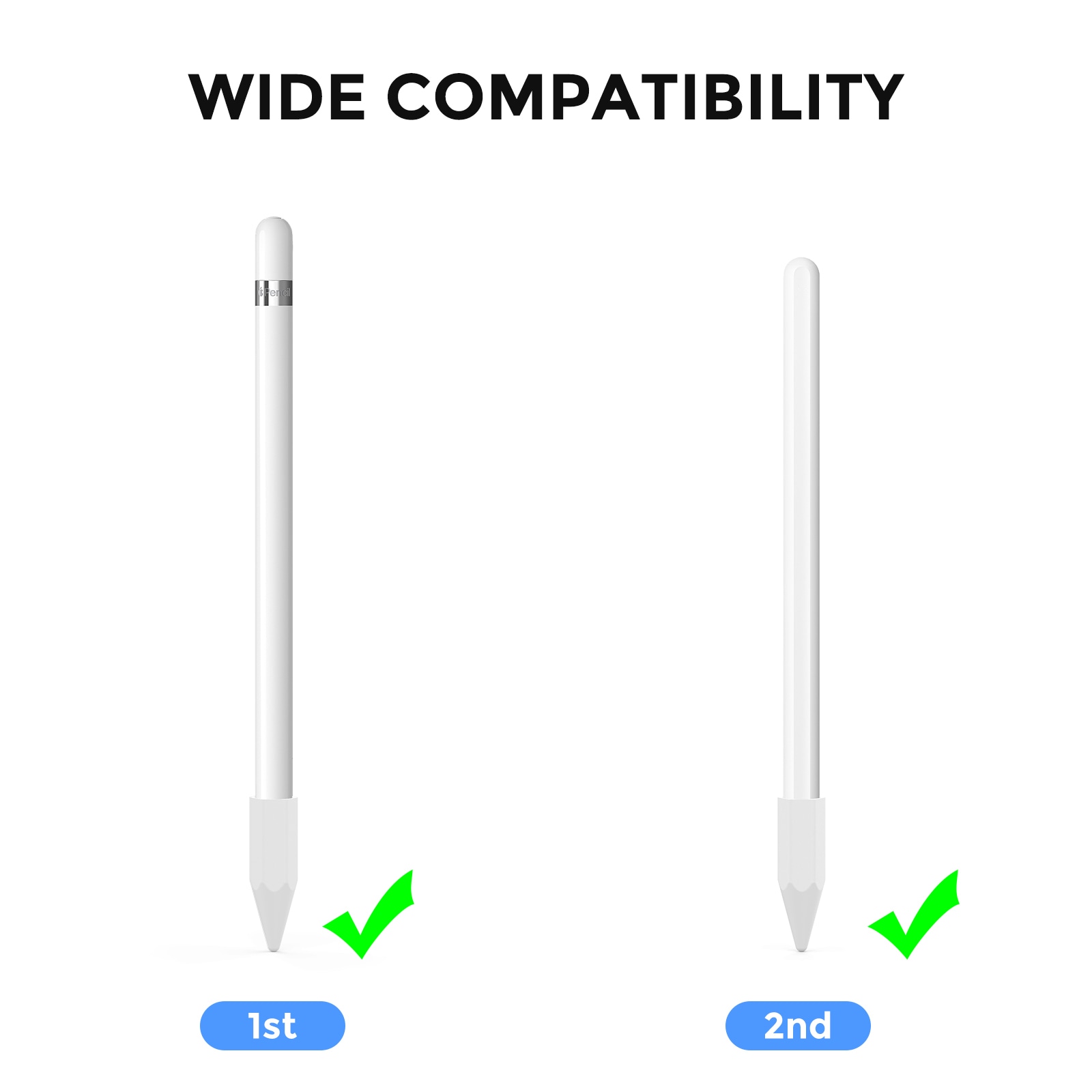 Apple Pencil Spissbeskyttelse i TPU, Hvit