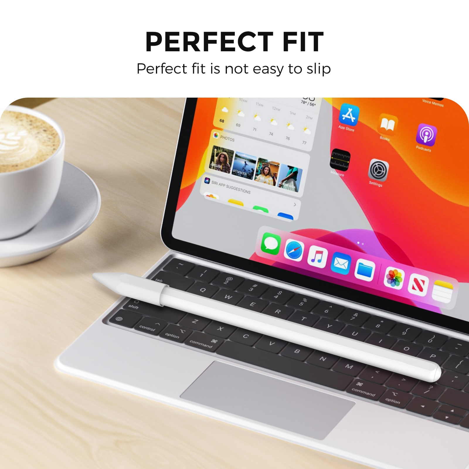 Apple Pencil Spissbeskyttelse i TPU, Hvit