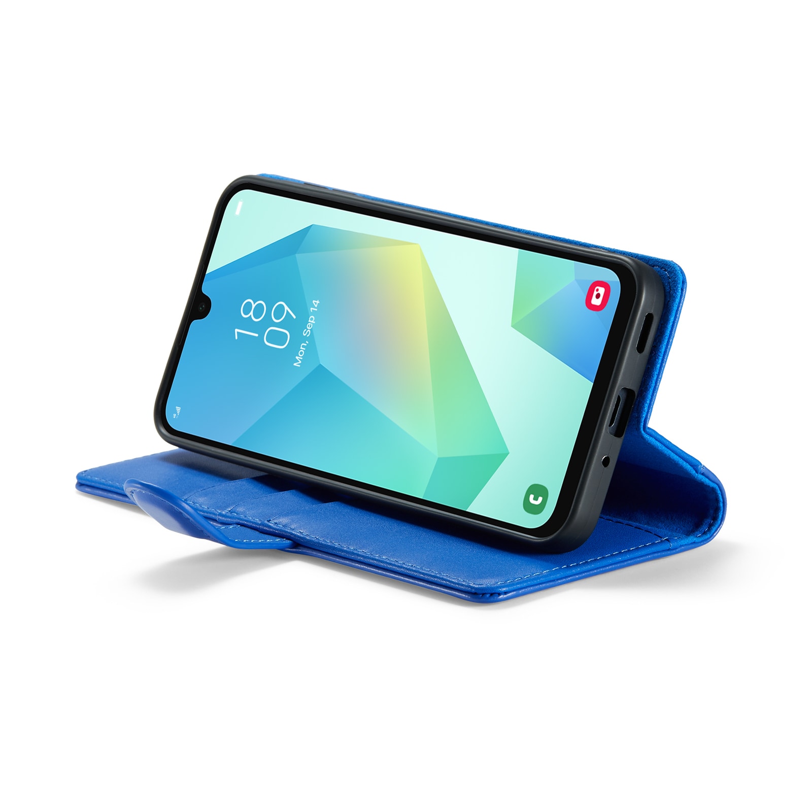 Samsung Galaxy A16 Lommeboketui i ekte skinn, Blå