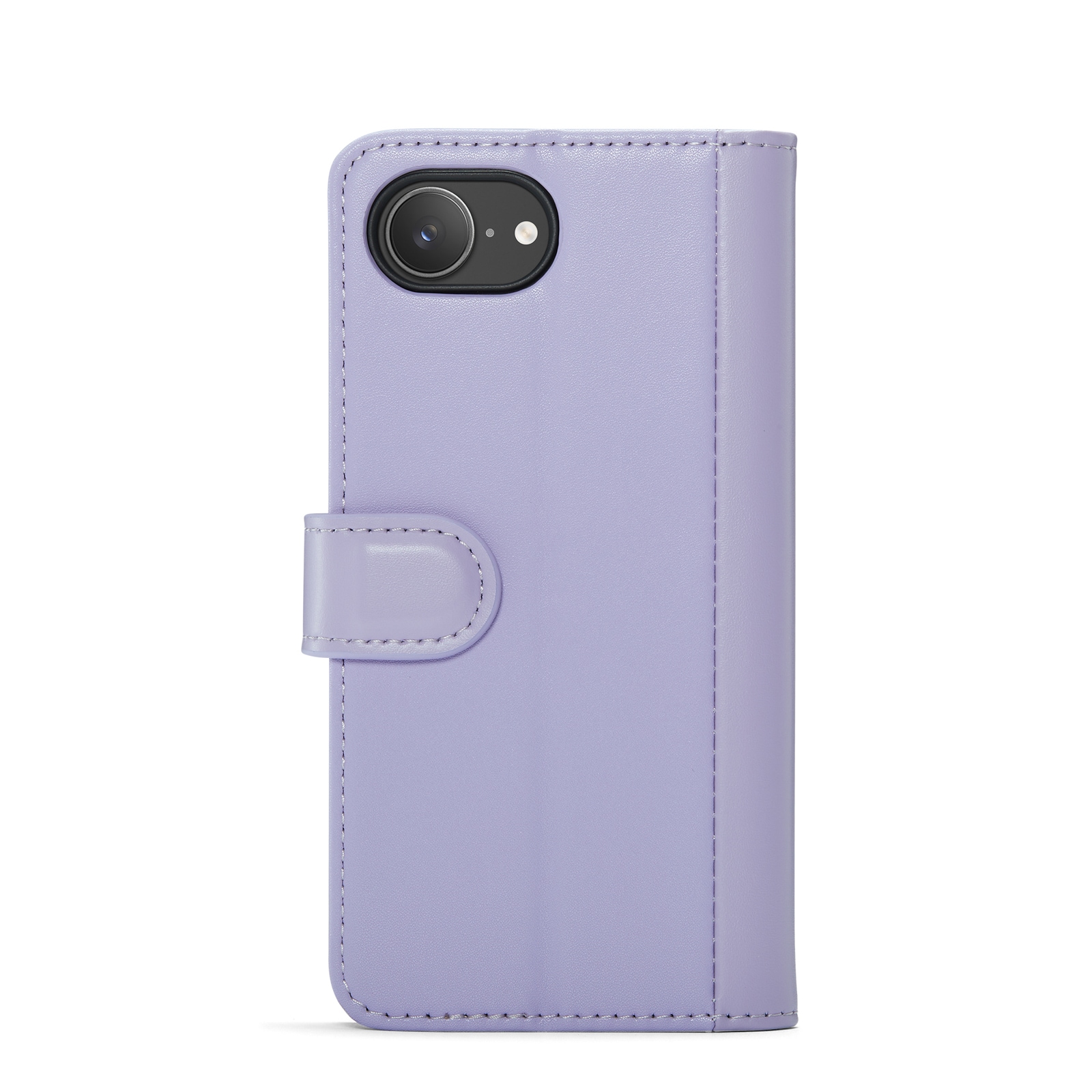 iPhone 16e Lommeboketui i ekte skinn, Lilla