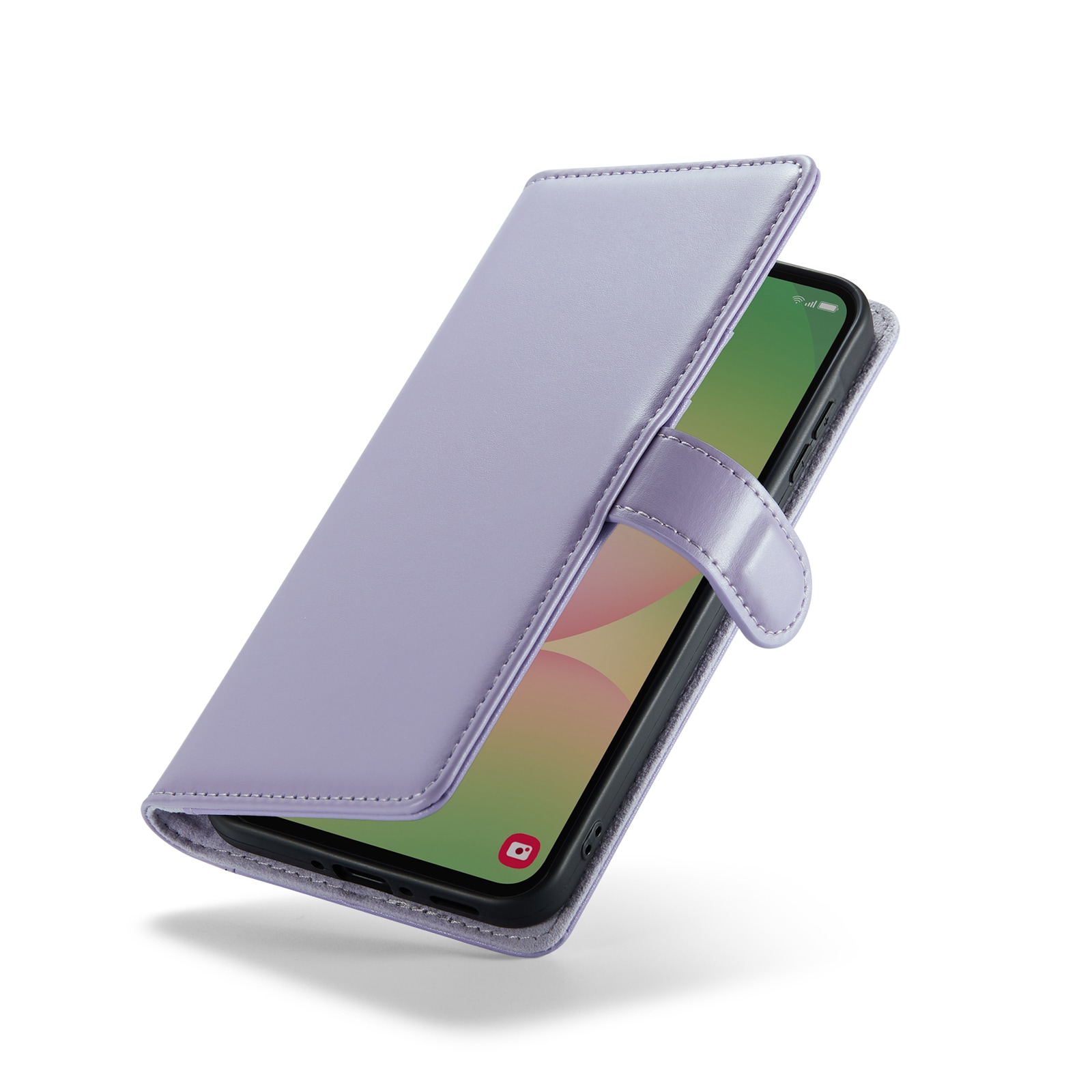 Samsung Galaxy A56 Lommeboketui i ekte skinn, Lilla