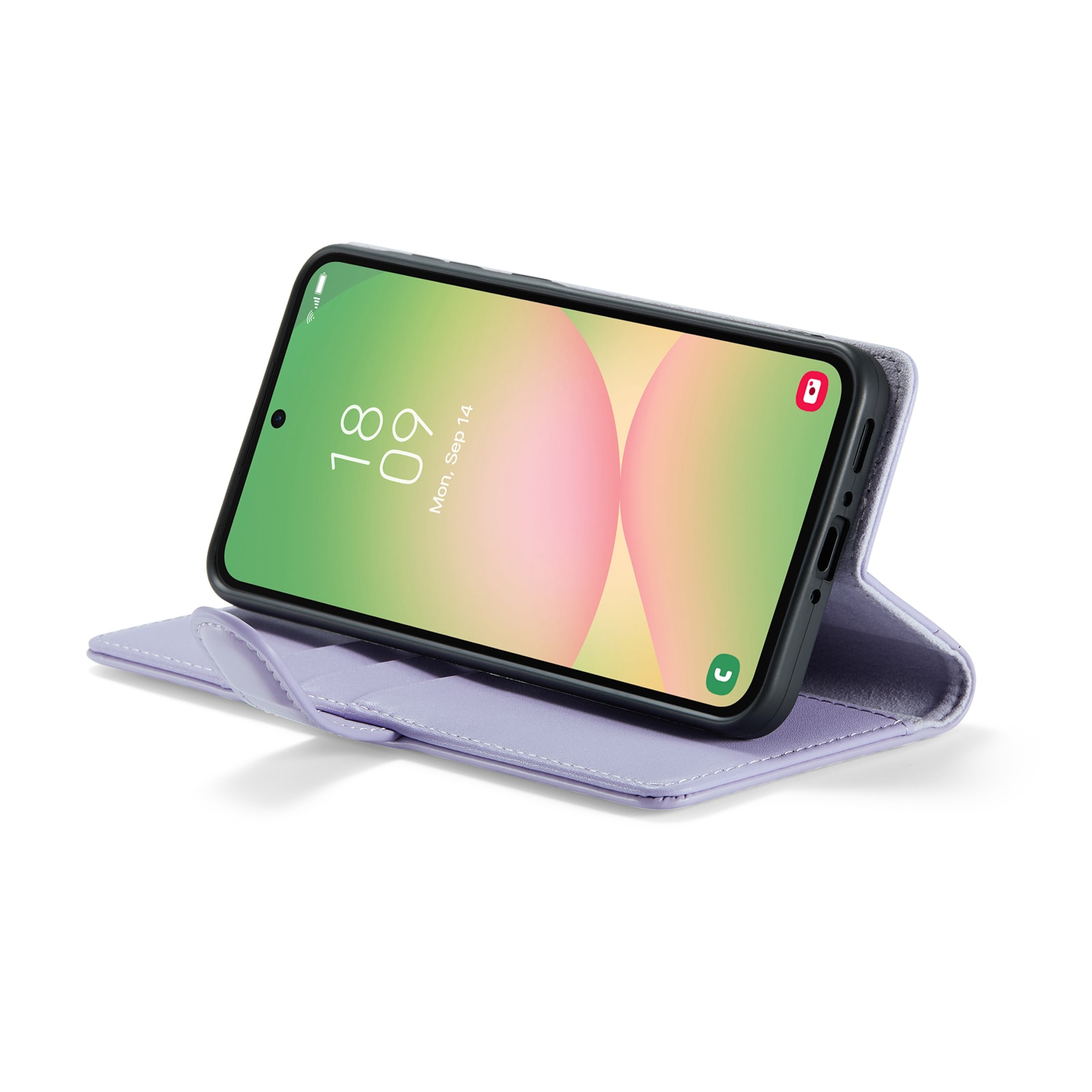 Samsung Galaxy A56 Lommeboketui i ekte skinn, Lilla