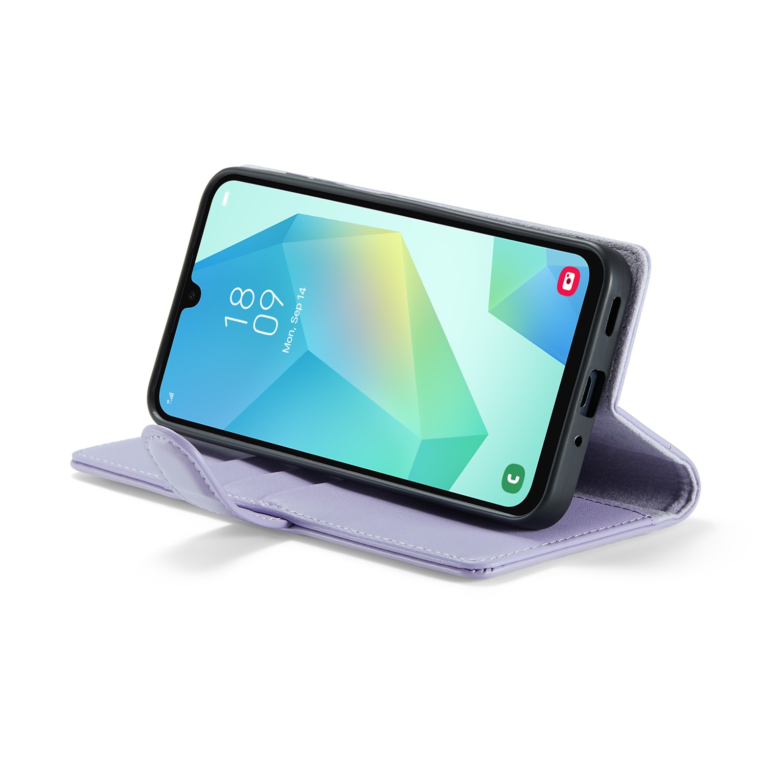 Samsung Galaxy A16 Lommeboketui i ekte skinn, Lilla