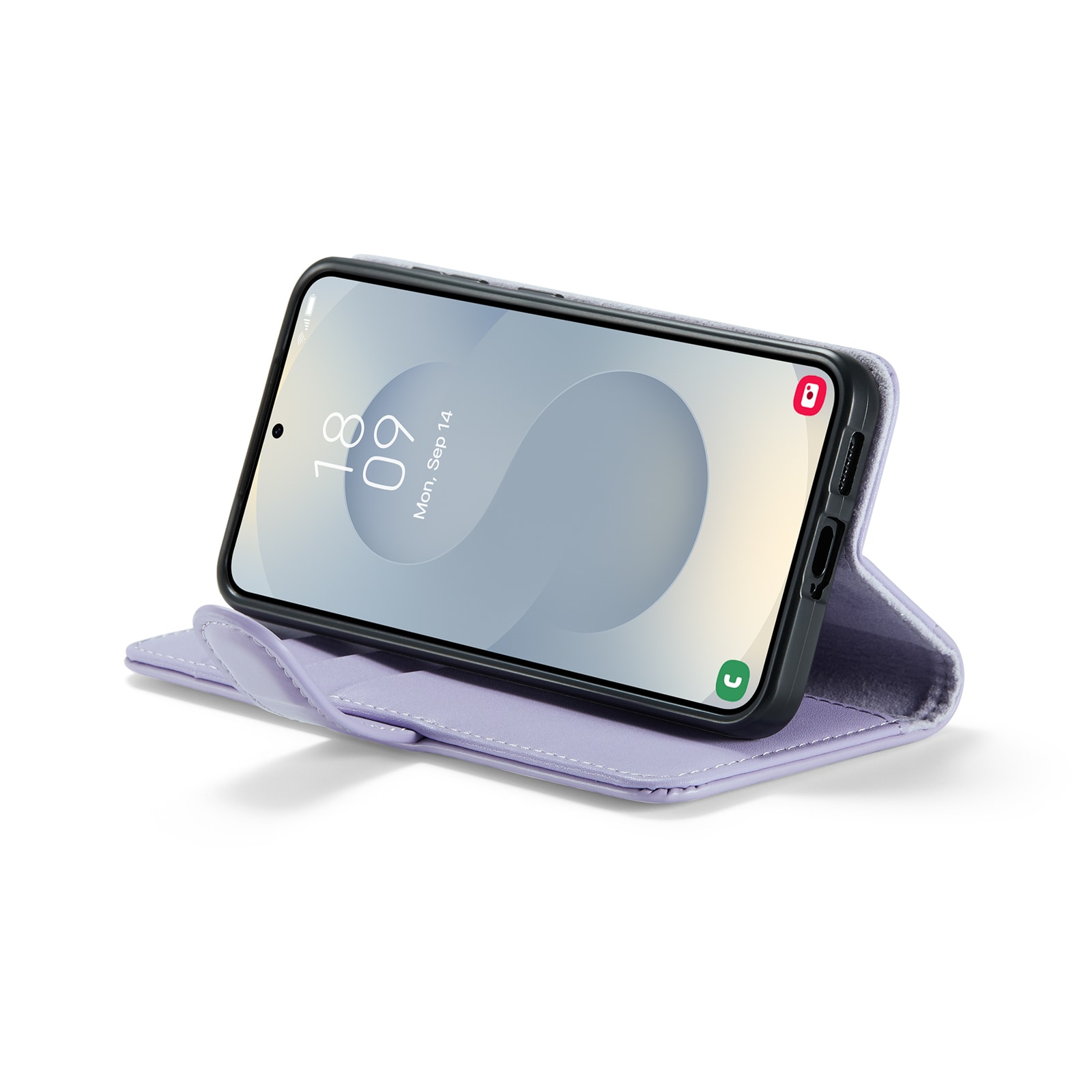 Samsung Galaxy S25 Lommeboketui i ekte skinn, Lilla