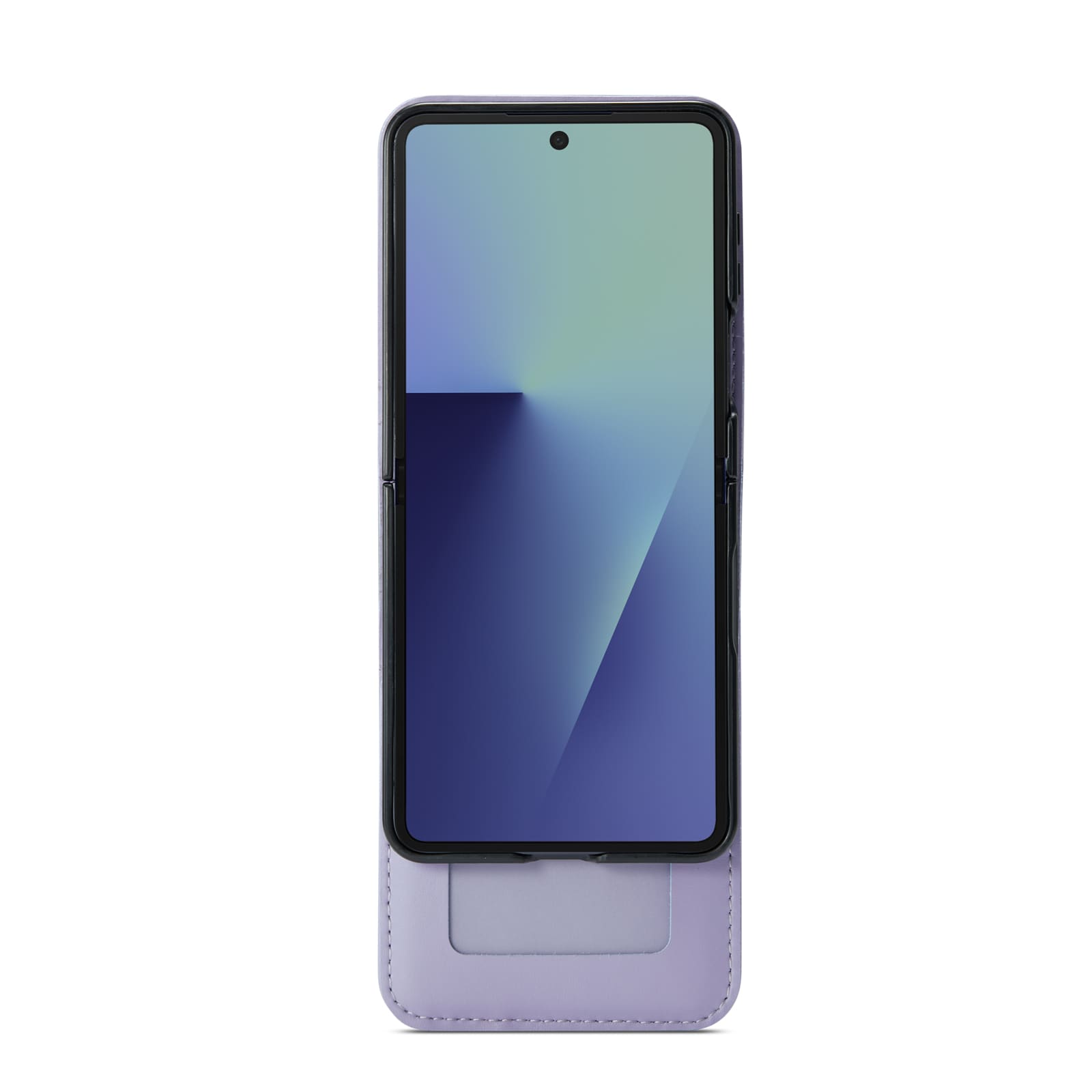 Samsung Galaxy Z Flip 7 Lommeboketui i ekte skinn, Lilla