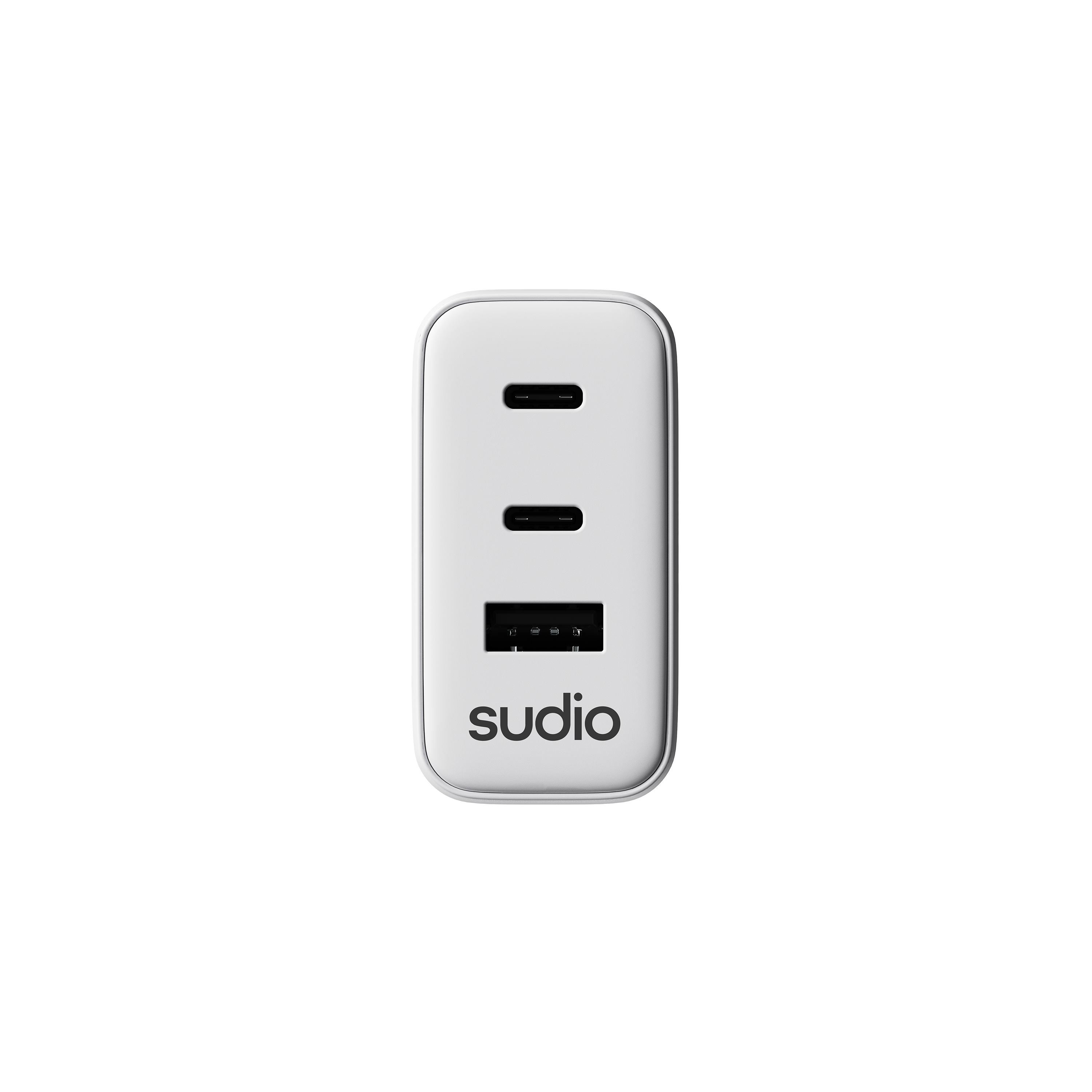 P3 2 x USB-C + USB-A Vegglader 65W, Hvit
