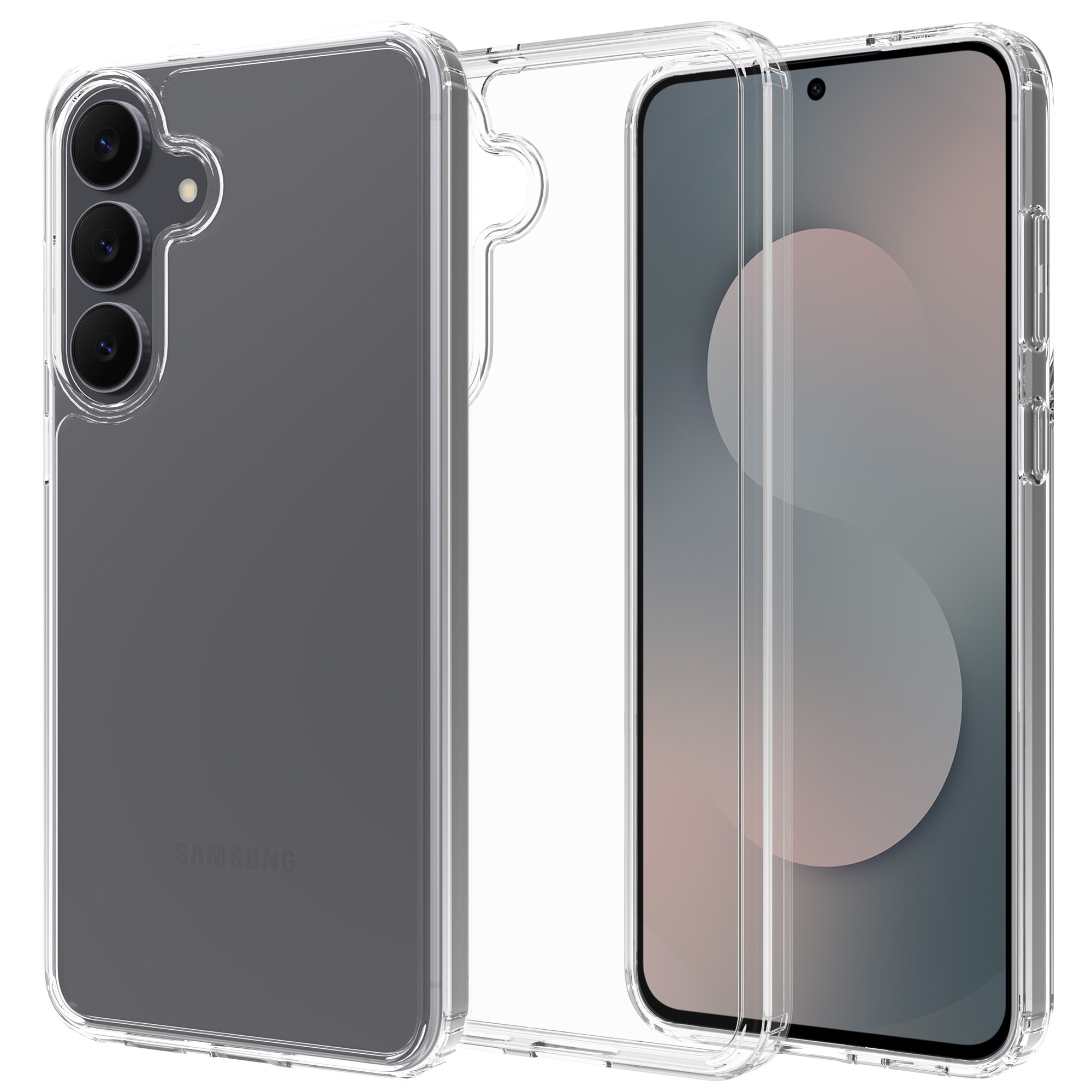 Samsung Galaxy S25 FE Crystal Hybrid-deksel, Gjennomsiktig