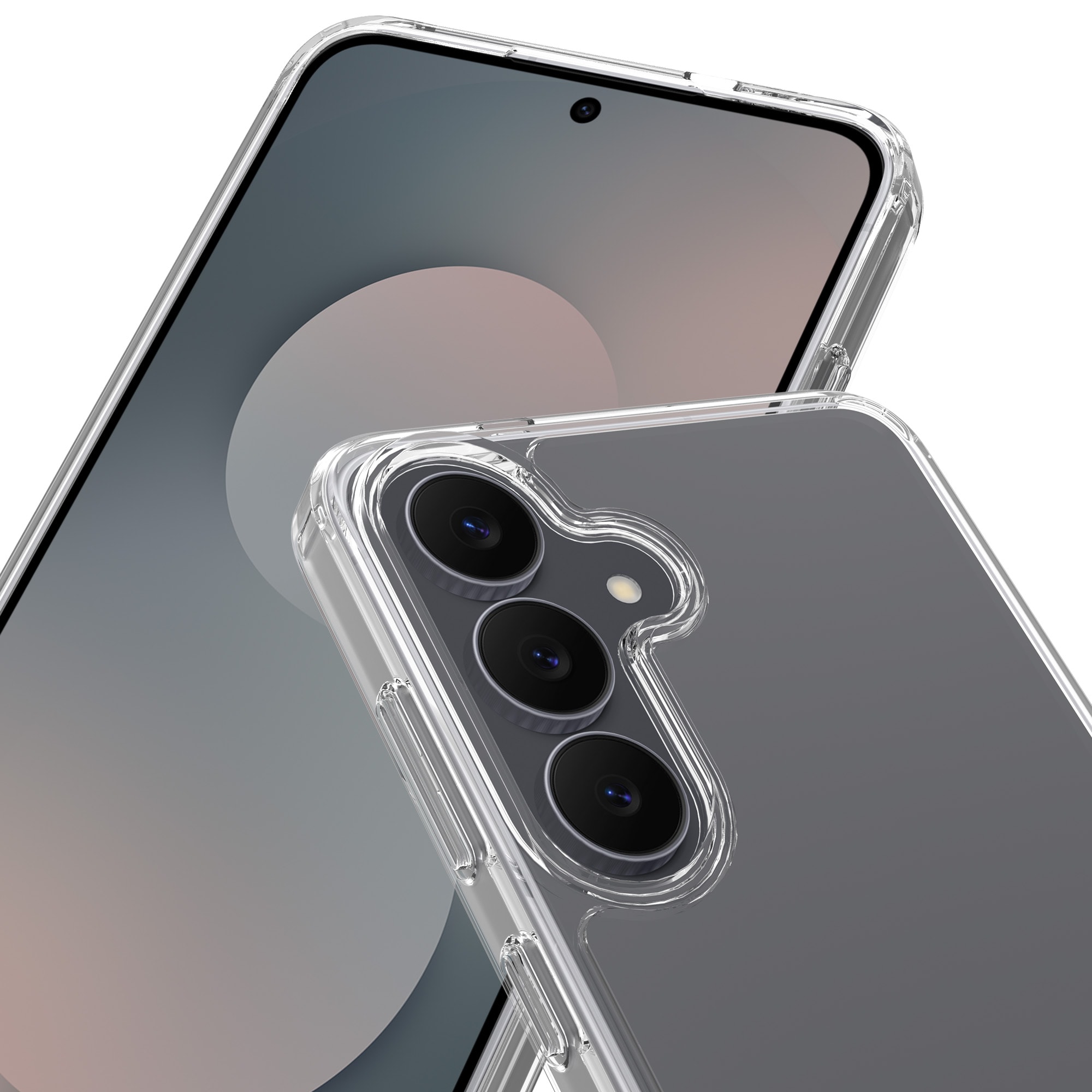 Samsung Galaxy S25 FE Crystal Hybrid-deksel, Gjennomsiktig