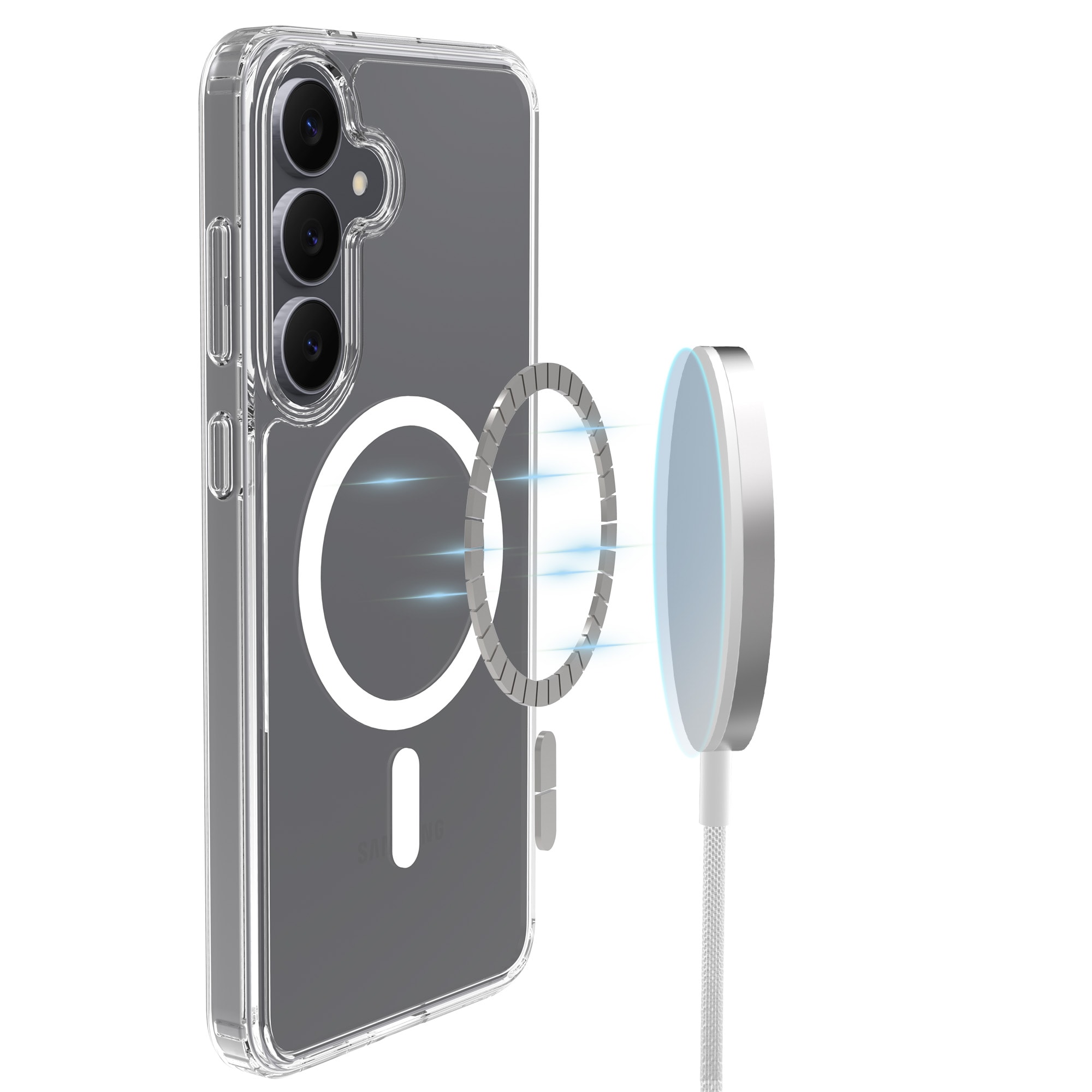 Samsung Galaxy S25 FE MagSafe Hybrid-deksel, Gjennomsiktig