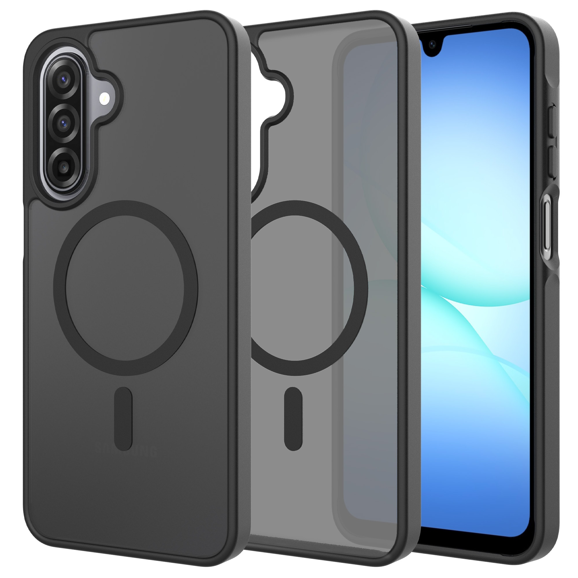 Samsung Galaxy A17 Hybrid-deksel Magnetisk, Frosted Black