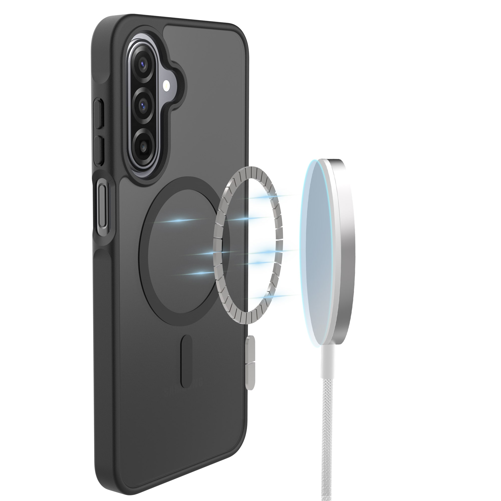 Samsung Galaxy A17 Hybrid-deksel Magnetisk, Frosted Black