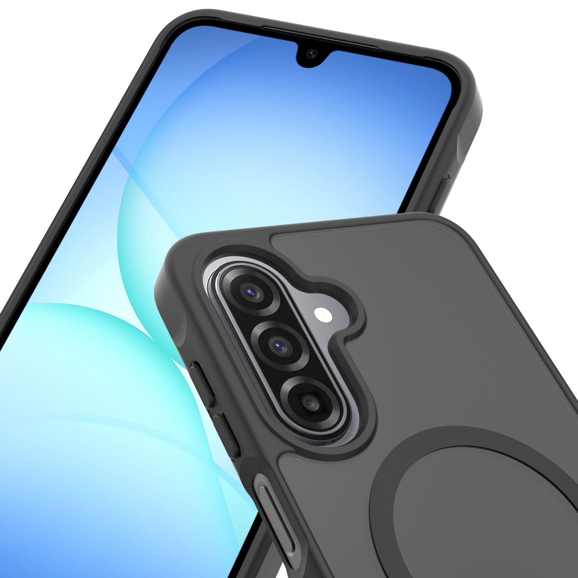 Samsung Galaxy A17 Hybrid-deksel Magnetisk, Frosted Black