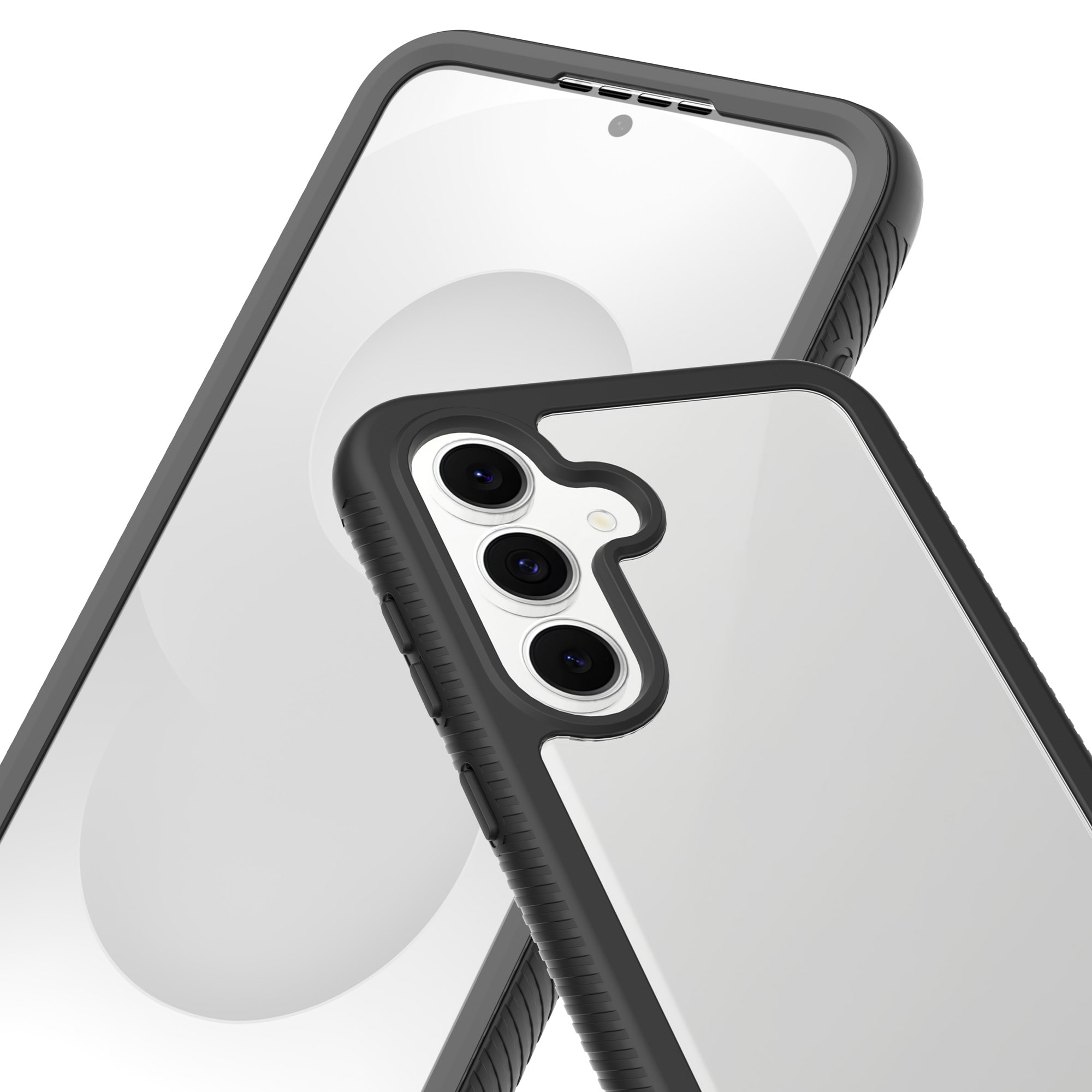 Samsung Galaxy S25 FE Deksel Full Protection, Svart/gjennomsiktig