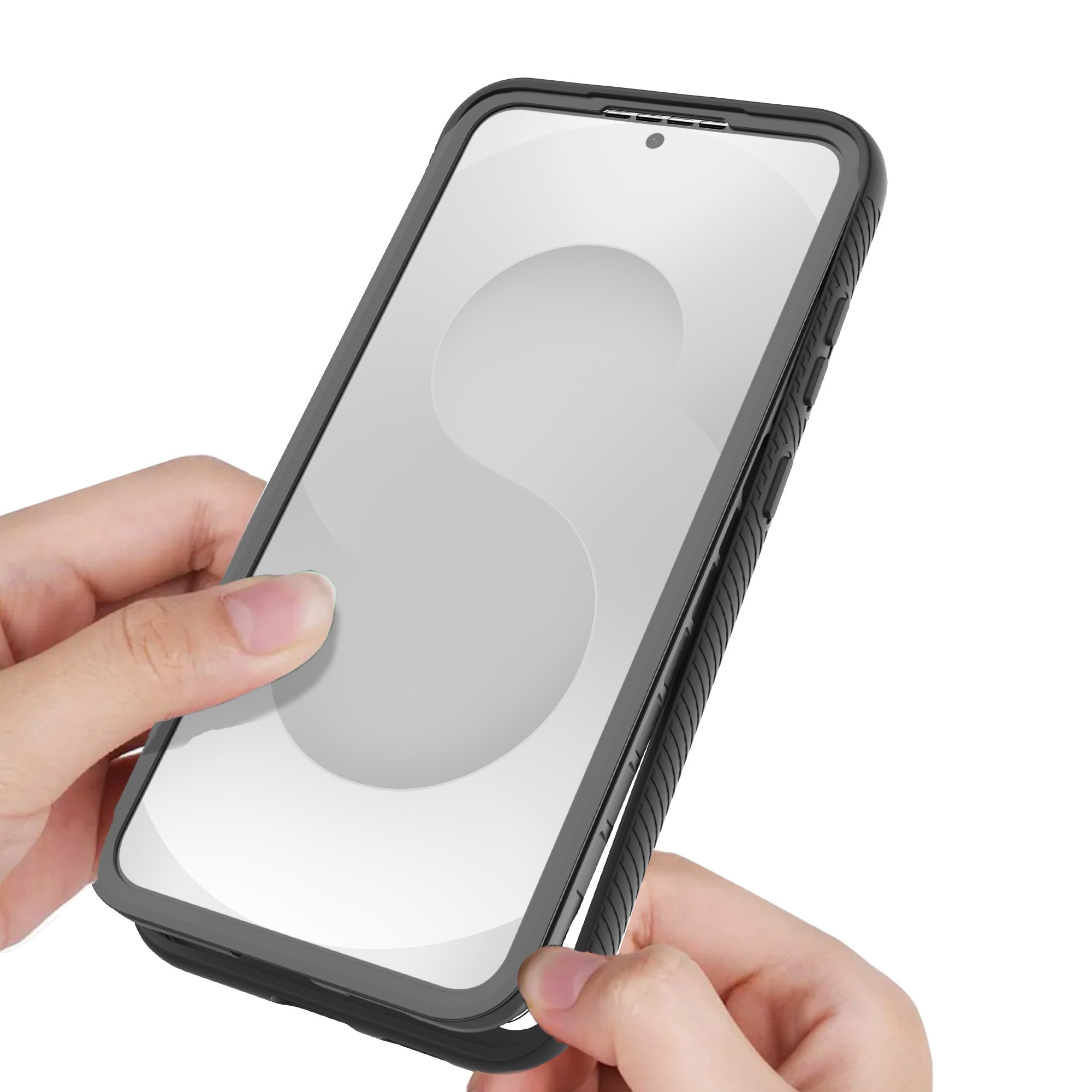 Samsung Galaxy S25 FE Deksel Full Protection, Svart/gjennomsiktig