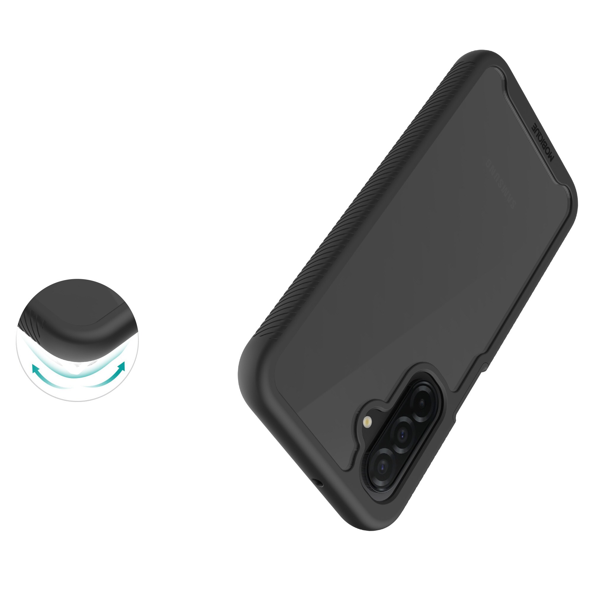 Samsung Galaxy A17 Deksel Full Protection, Svart/gjennomsiktig