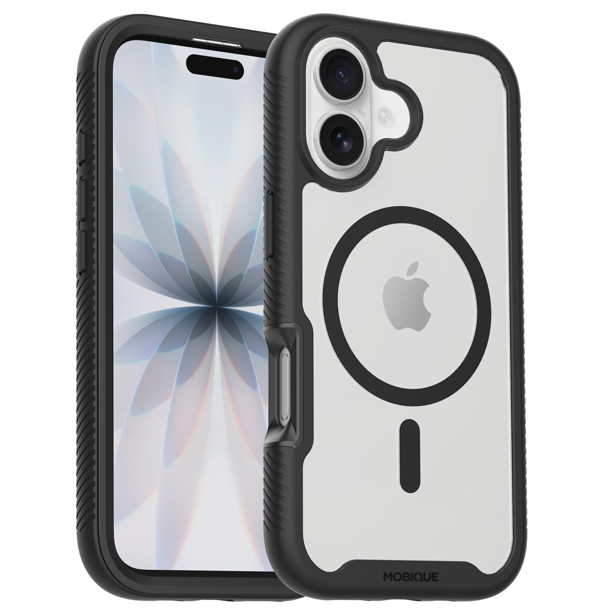 iPhone 17 Deksel Magnetisk Full Protection, Svart/gjennomsiktig