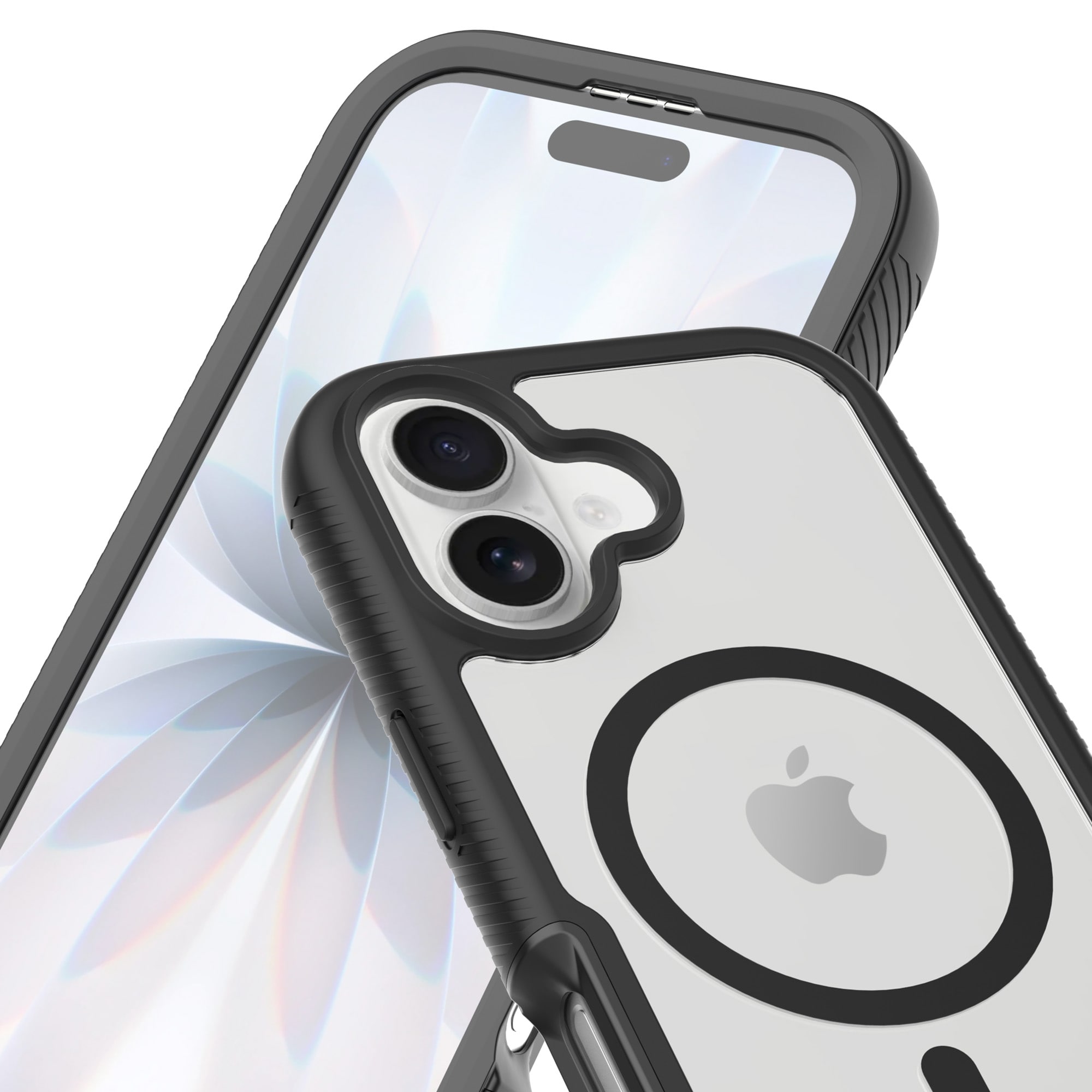 iPhone 17 Deksel Magnetisk Full Protection, Svart/gjennomsiktig