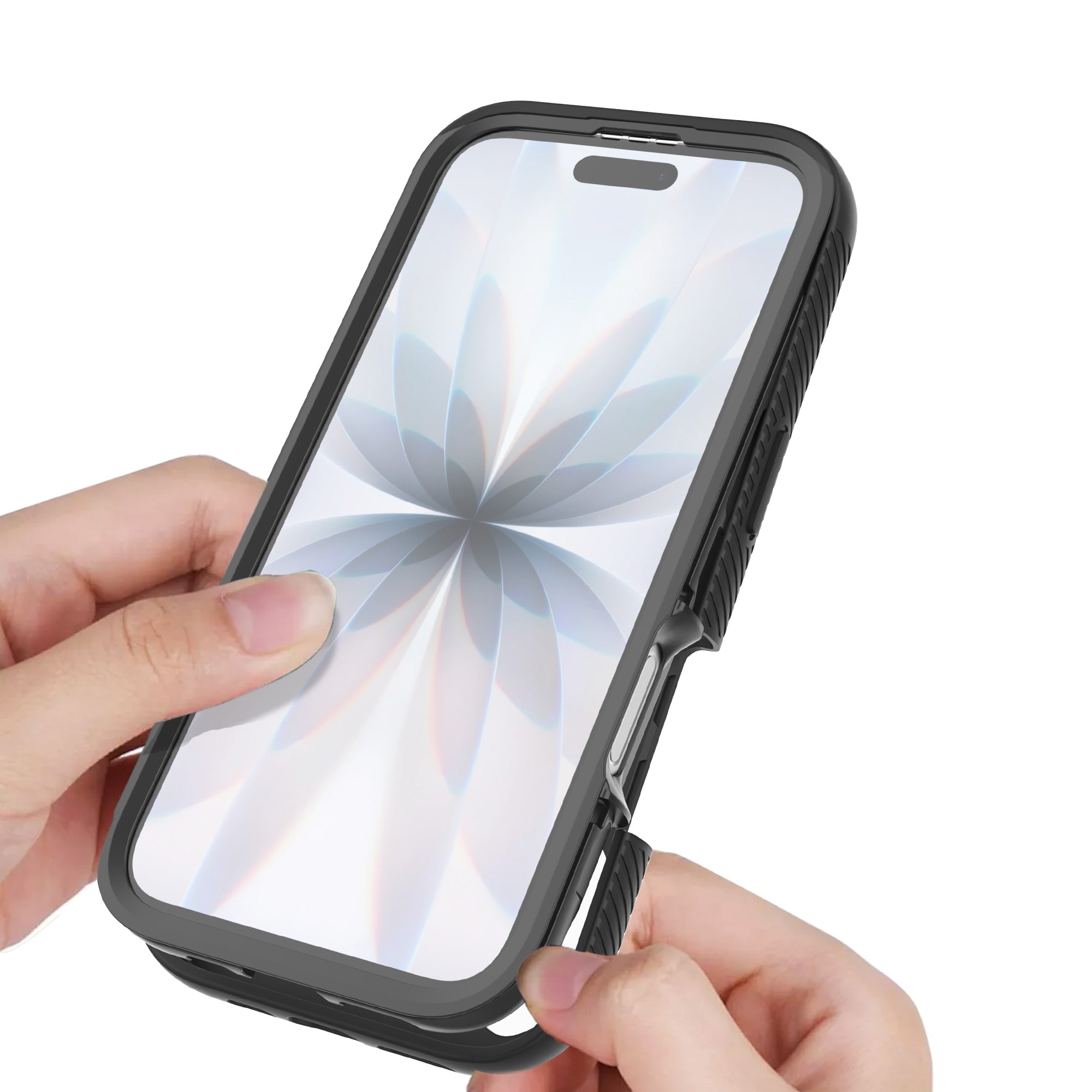 iPhone 17 Deksel Magnetisk Full Protection, Svart/gjennomsiktig