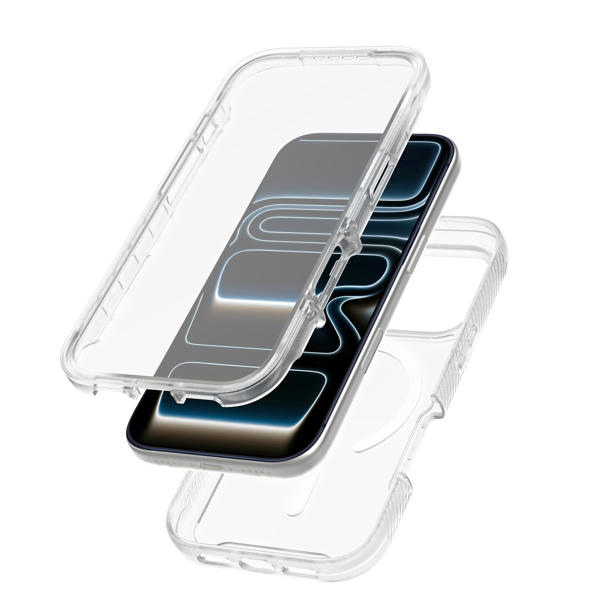 iPhone 17 Pro Deksel Magnetisk Full Protection, Gjennomsiktig
