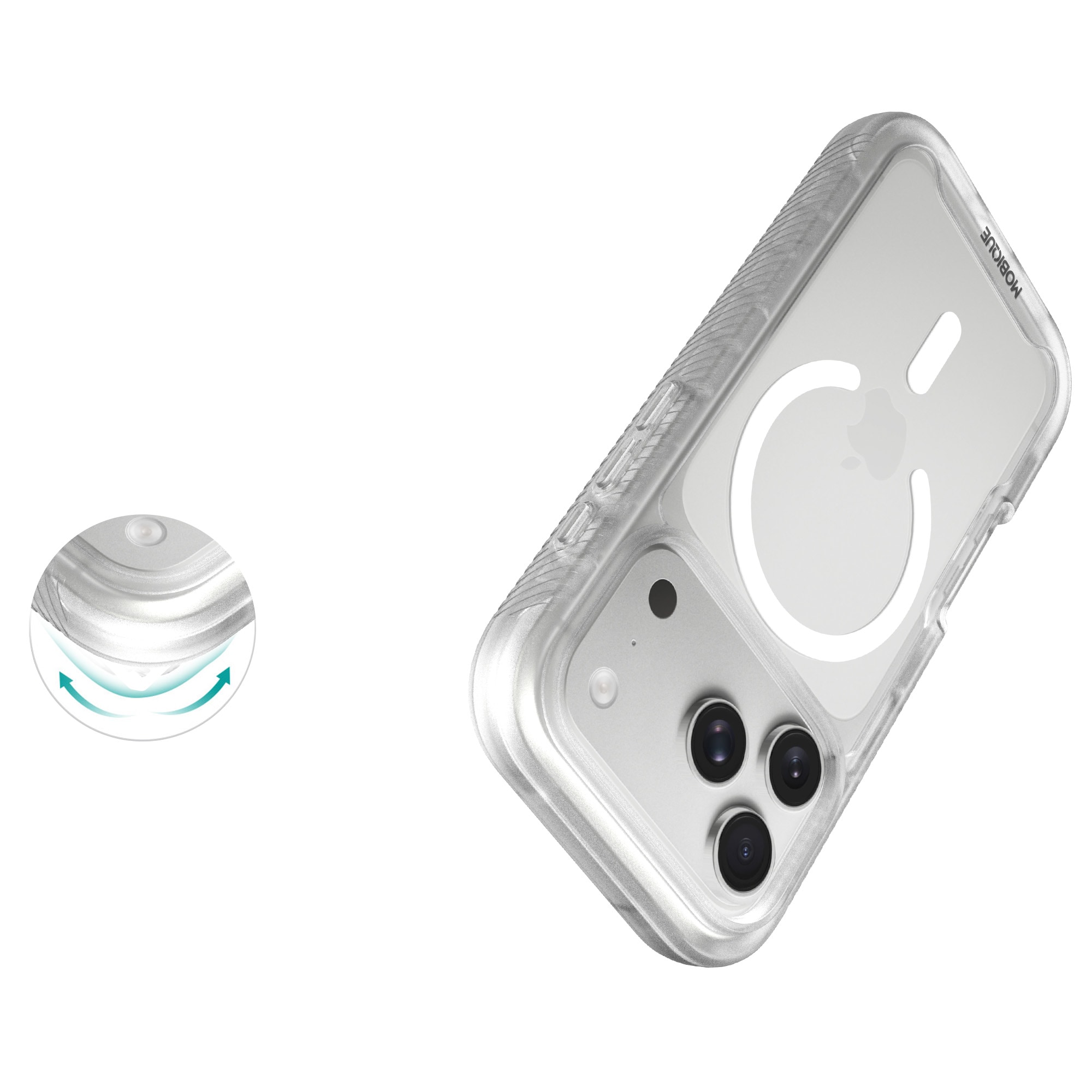 iPhone 17 Pro Deksel Magnetisk Full Protection, Gjennomsiktig