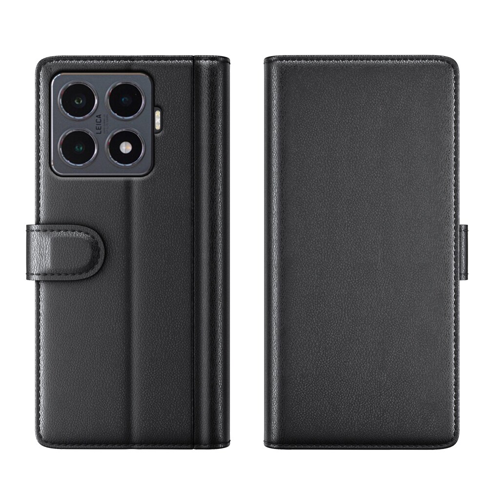 Xiaomi 15T Lommeboketui i ekte skinn, Svart