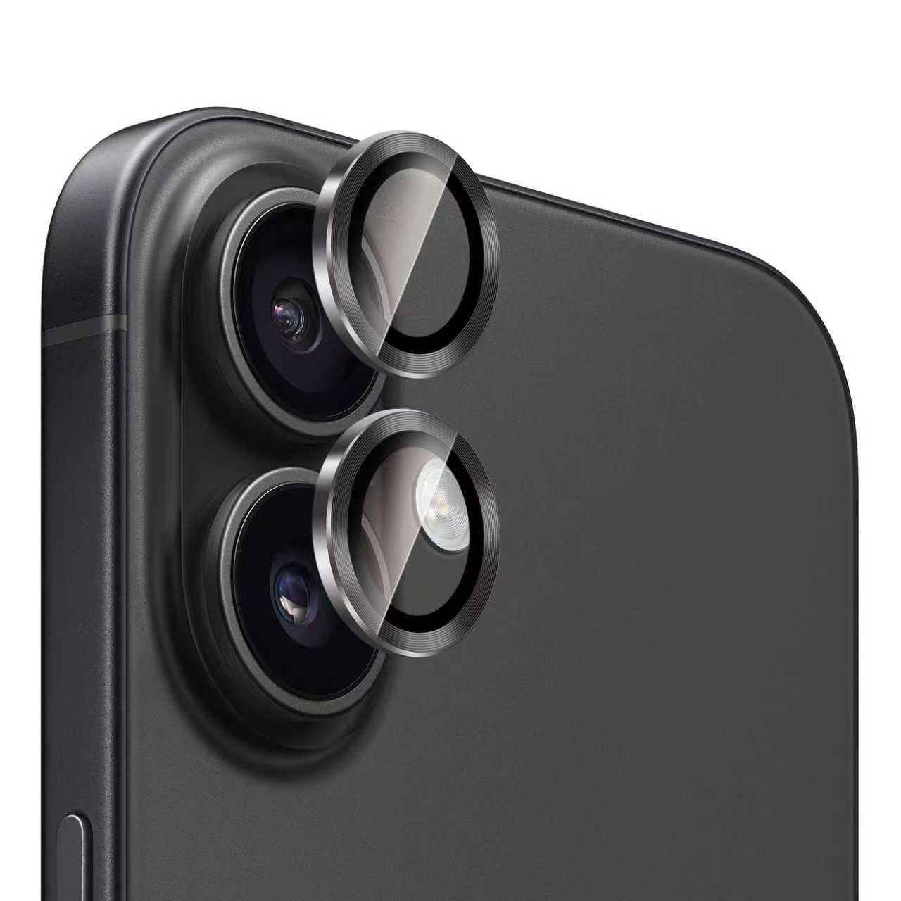 Linsebeskytter Metall iPhone 17, Svart